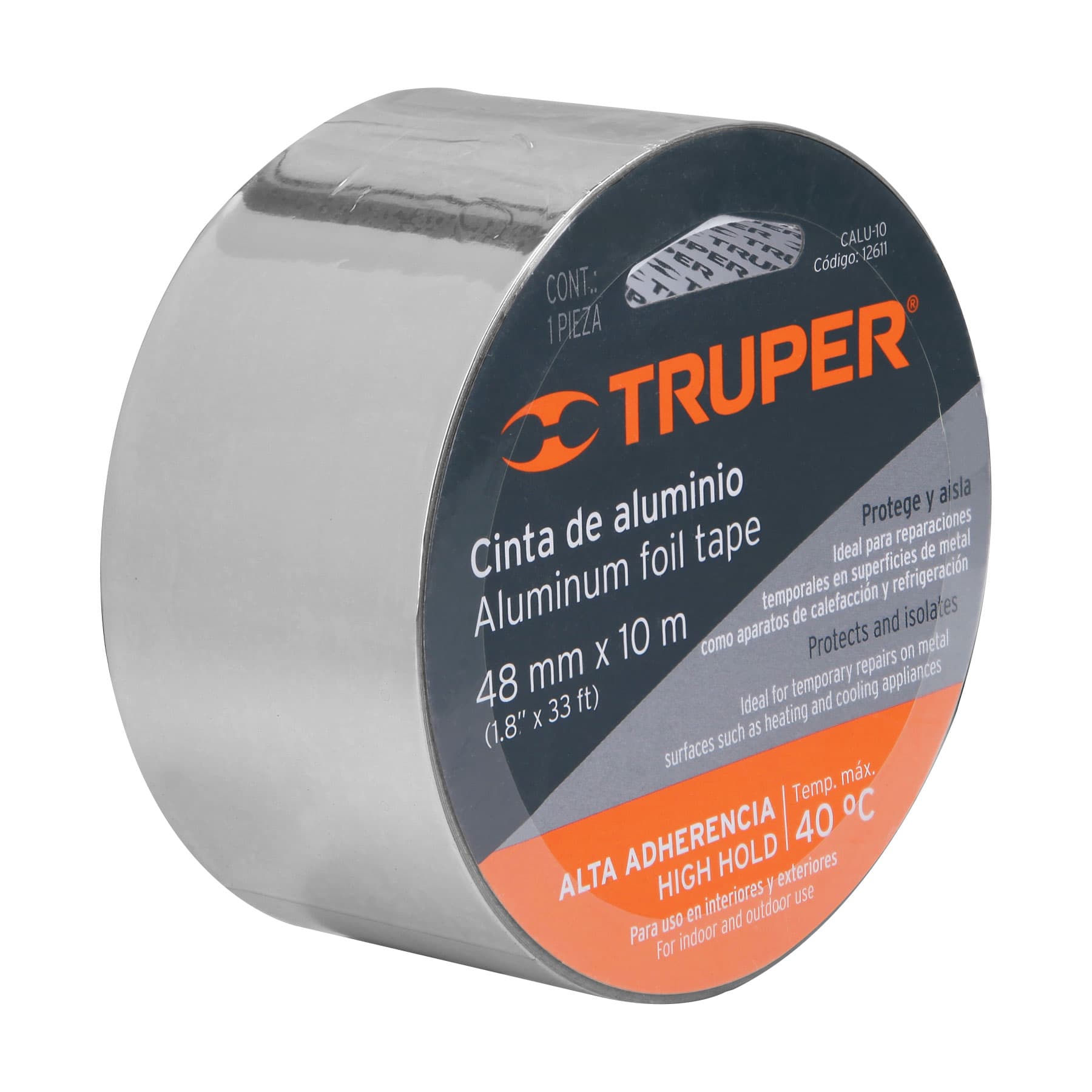 Cinta de aluminio de 48 mm x 10 m, TRUPER