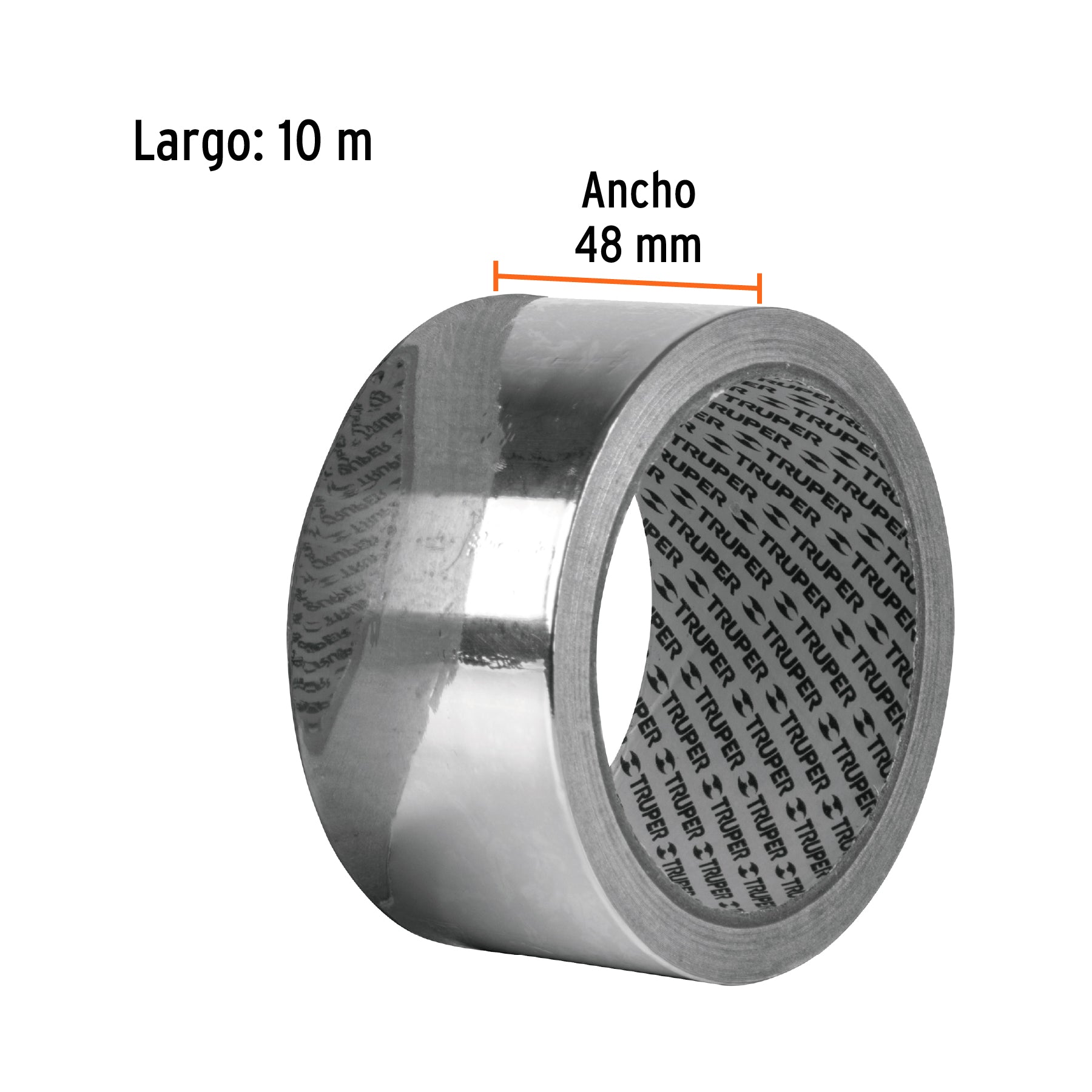 Cinta de aluminio de 48 mm x 10 m, TRUPER