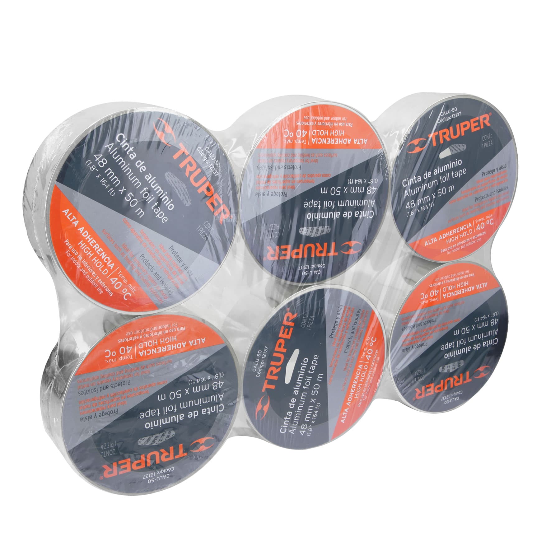 Cinta de aluminio de 48 mm x 50 m, TRUPER