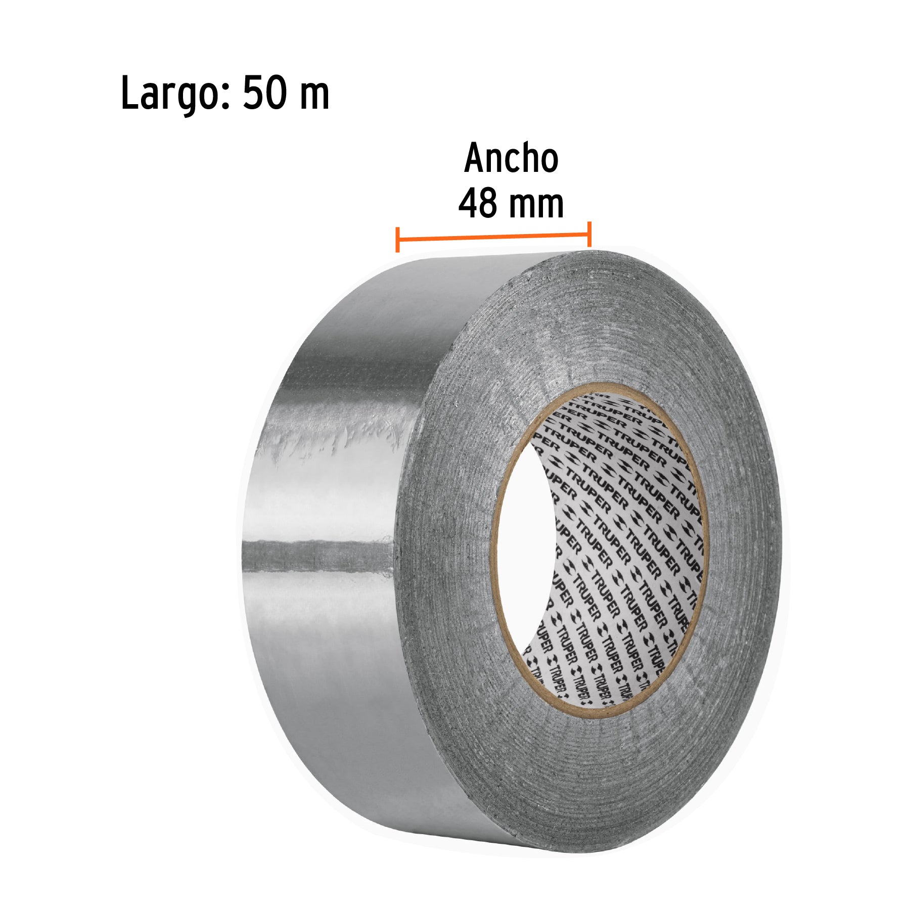 Cinta de aluminio de 48 mm x 50 m, TRUPER