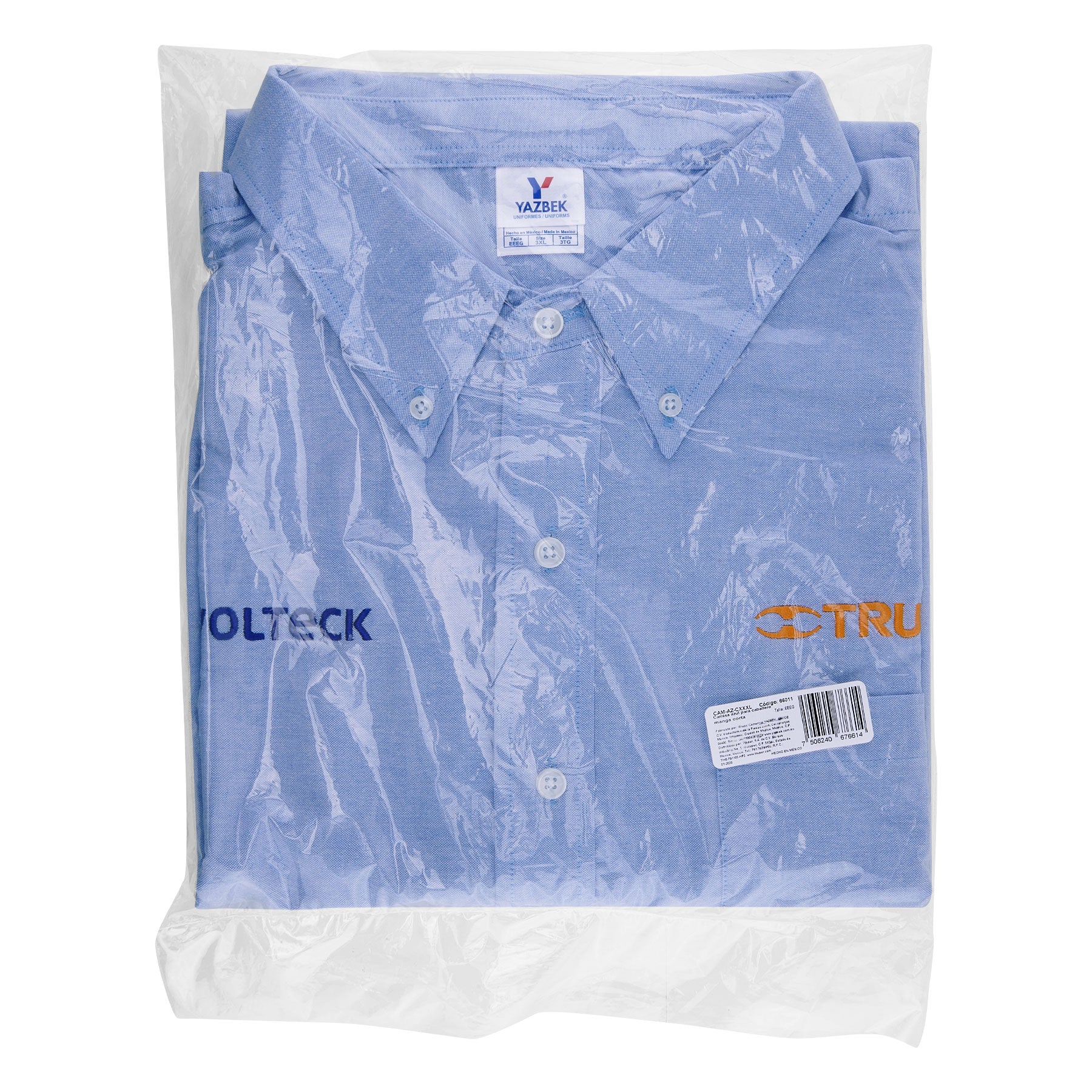 Camisa manga corta para hombre, azul, EEEG, TRUPER