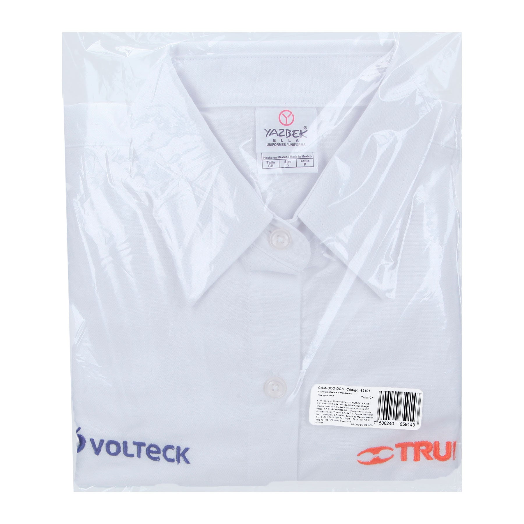 Camisa manga corta para mujer, blanca, CH, TRUPER