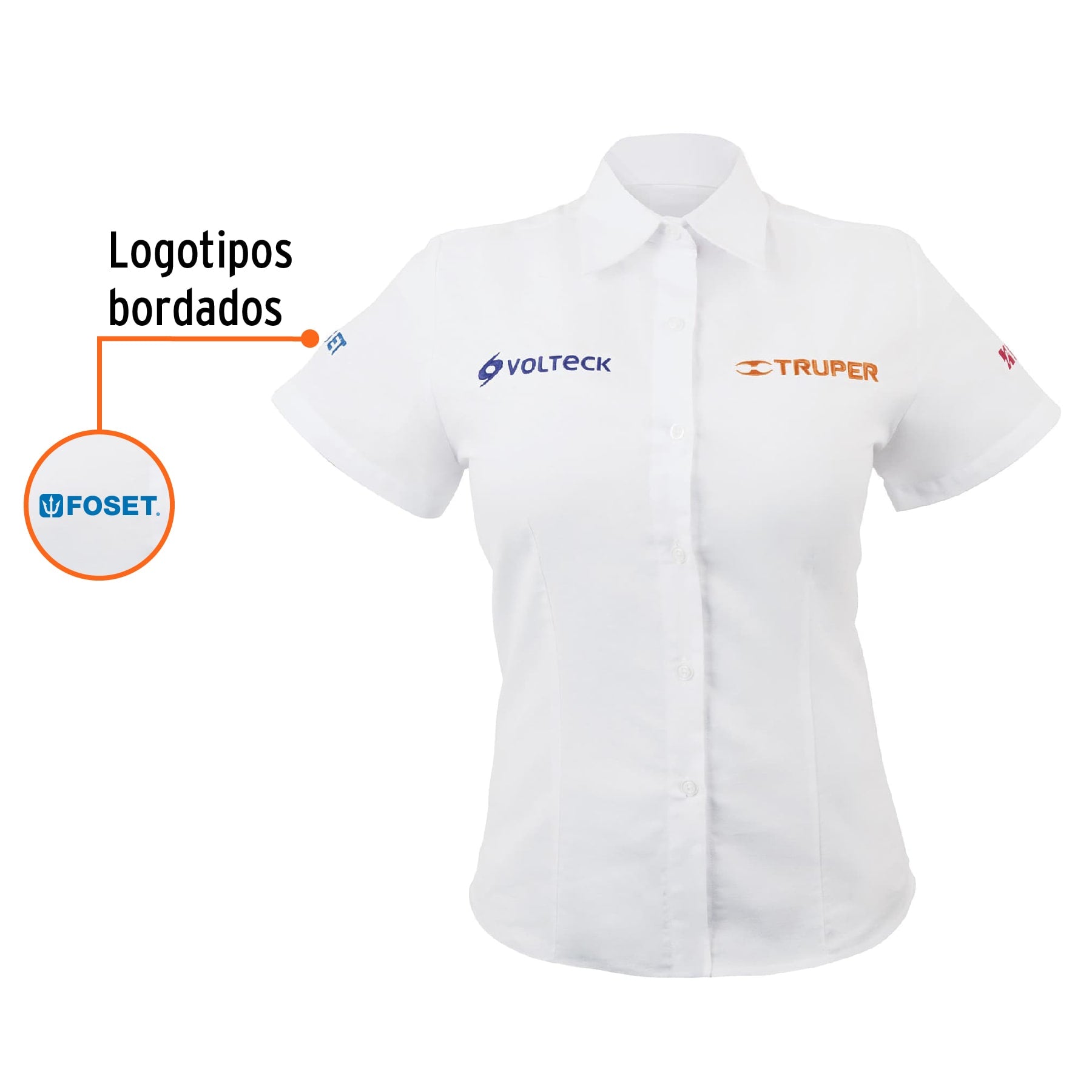 Camisa manga corta para mujer, blanca, EG, TRUPER