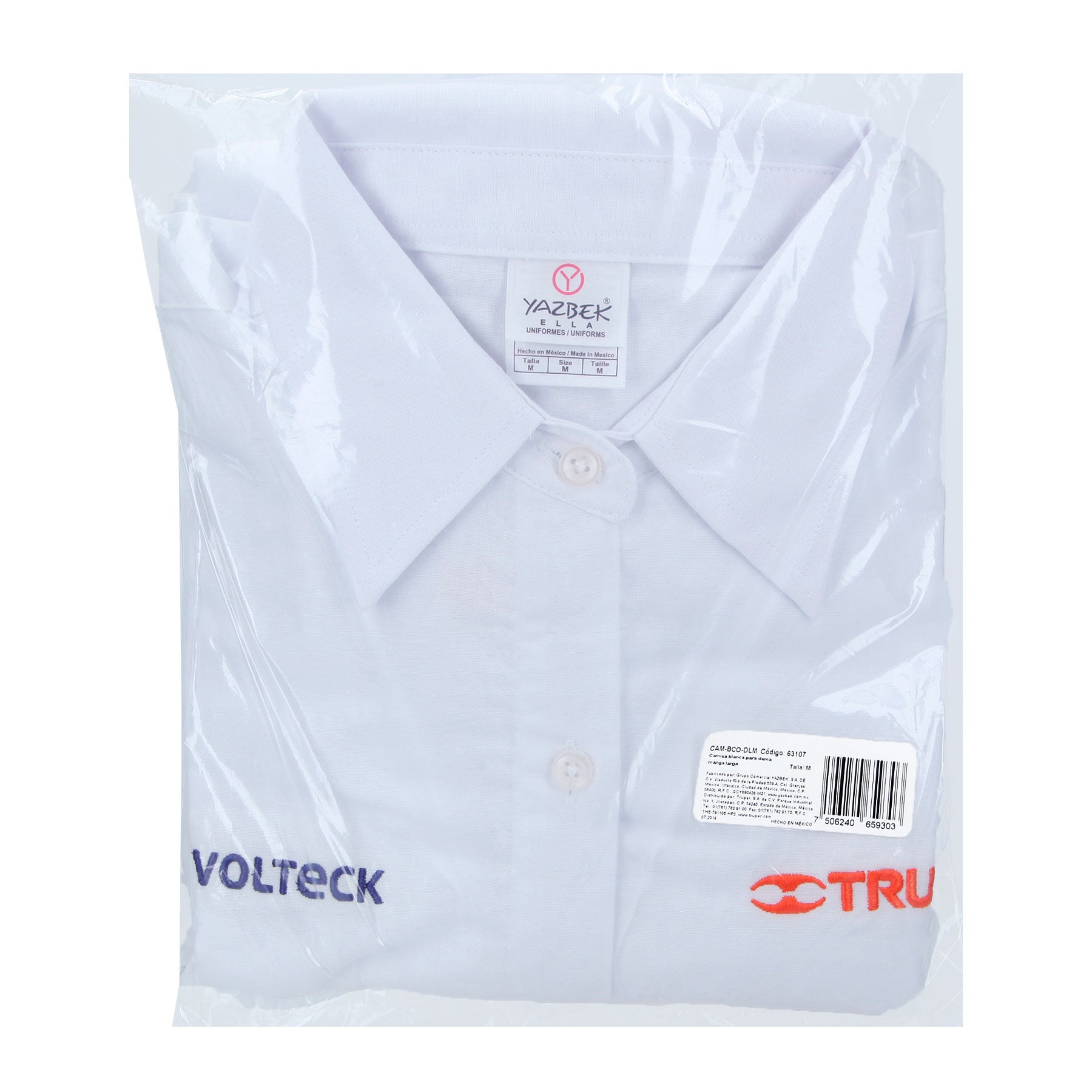 Camisa manga larga para mujer, blanca, M, TRUPER