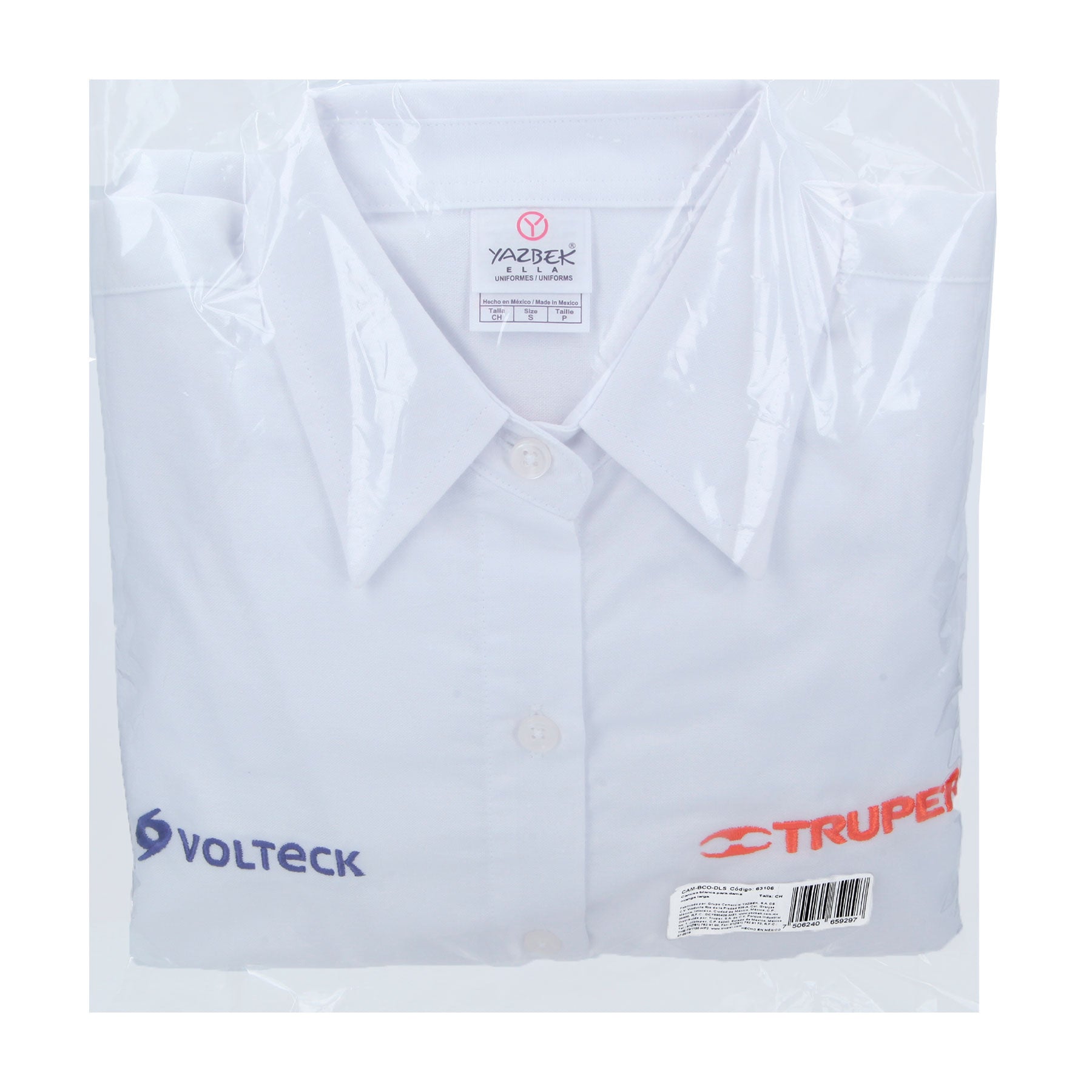 Camisa manga larga para mujer, blanca, CH, TRUPER