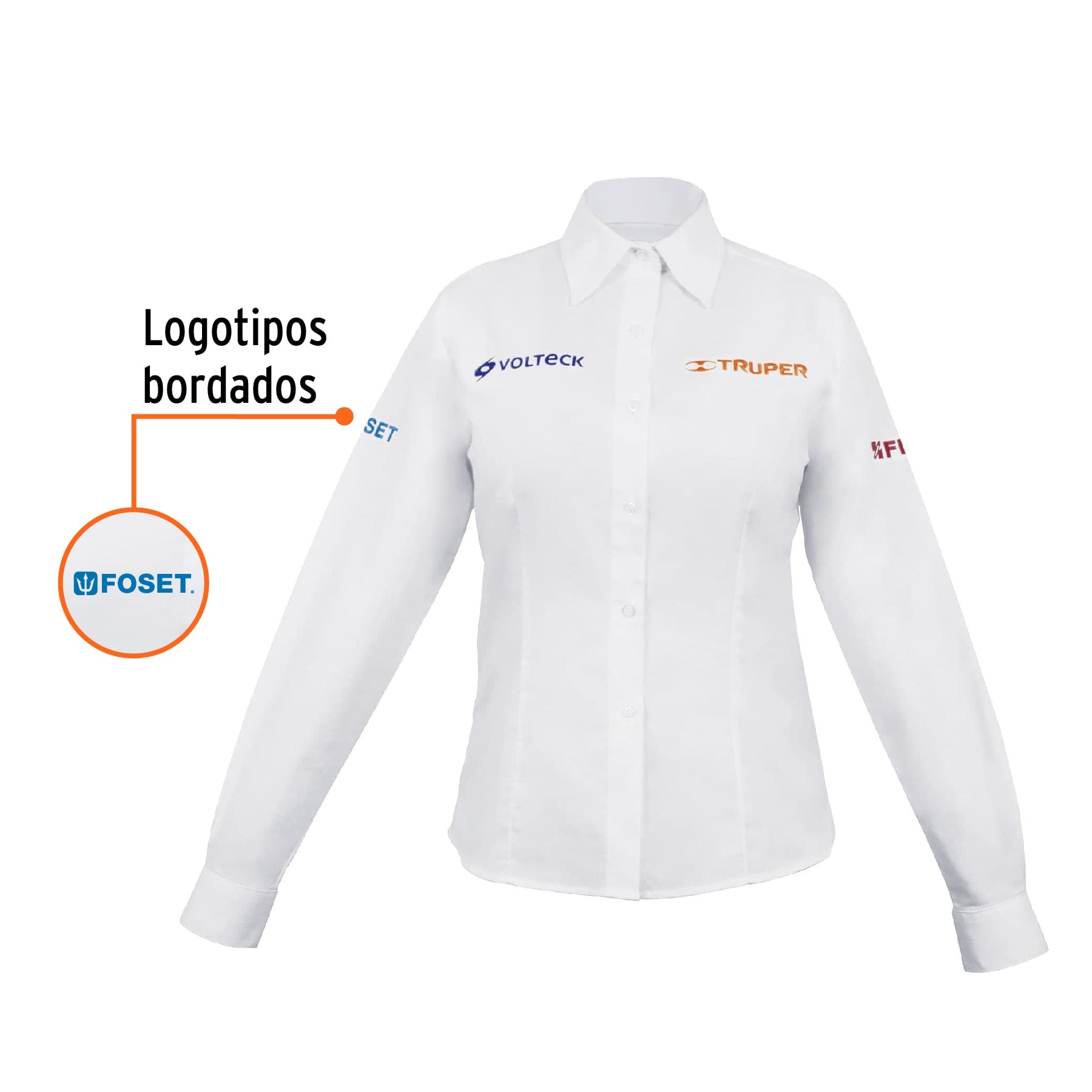 Camisa manga larga para mujer, blanca, EG, TRUPER