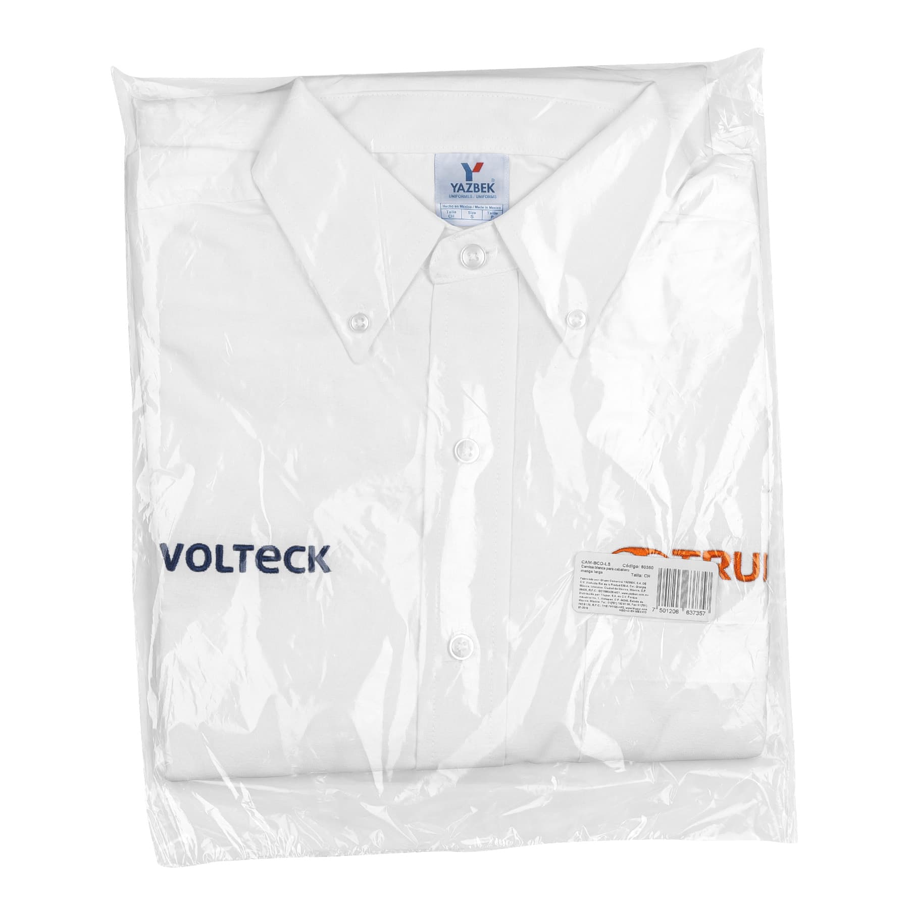Camisa manga larga para hombre, blanca, CH, TRUPER