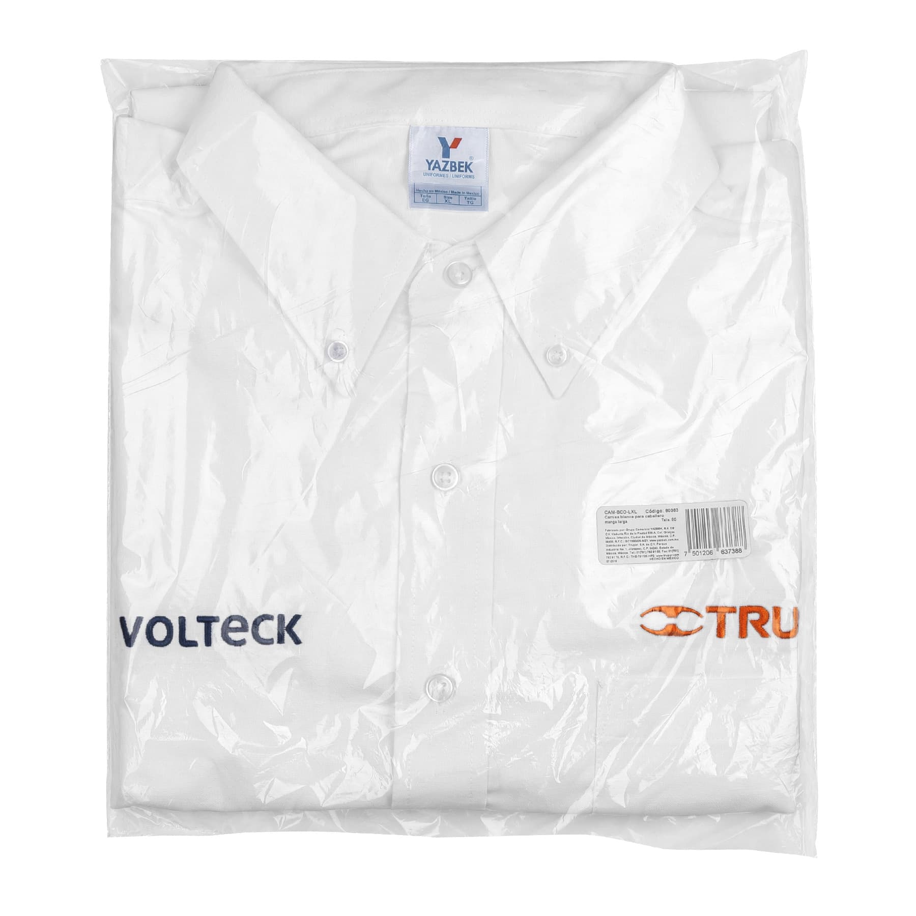 Camisa manga larga para hombre, blanca, EG, TRUPER
