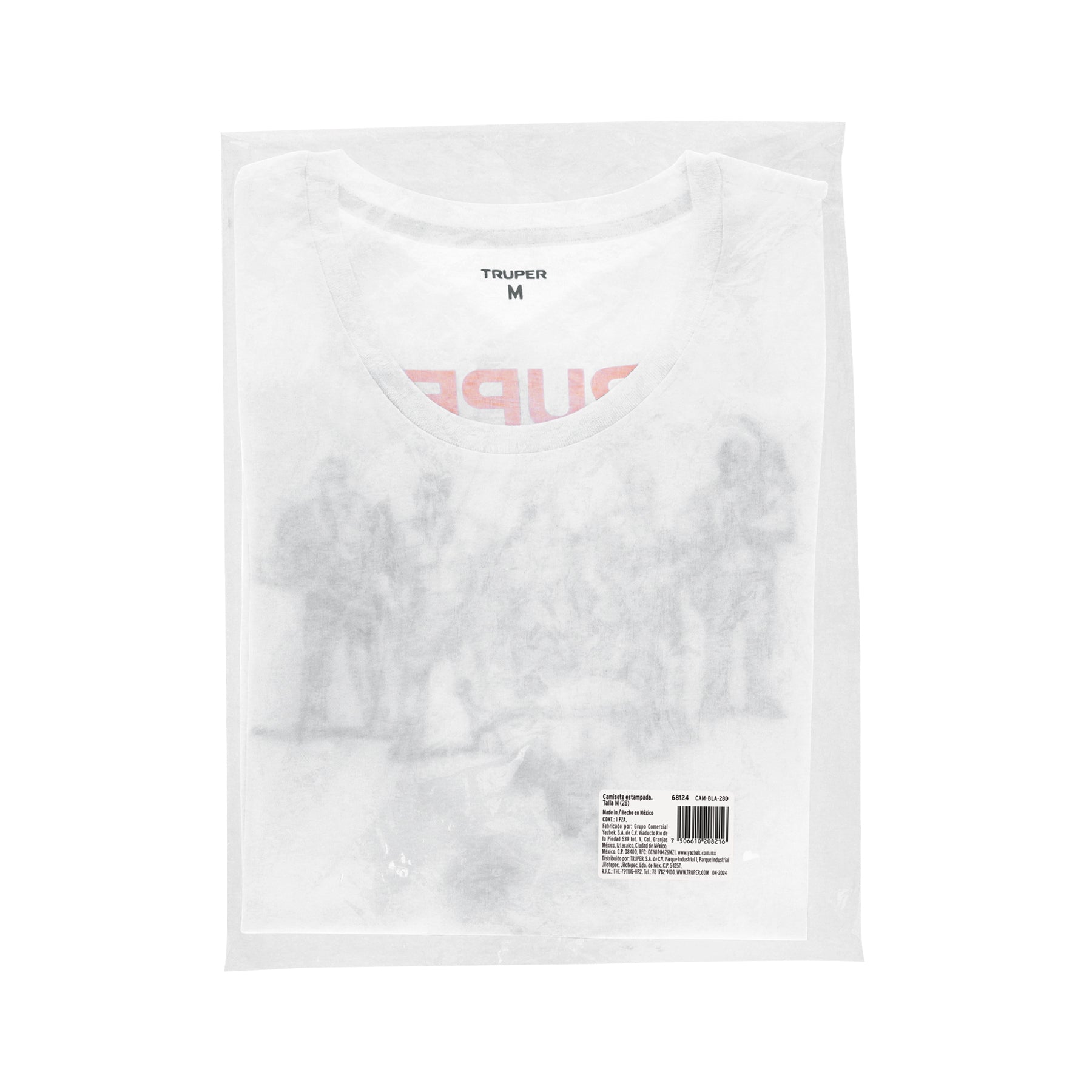 Playera cuello redondo para mujer, blanca, M, TRUPER