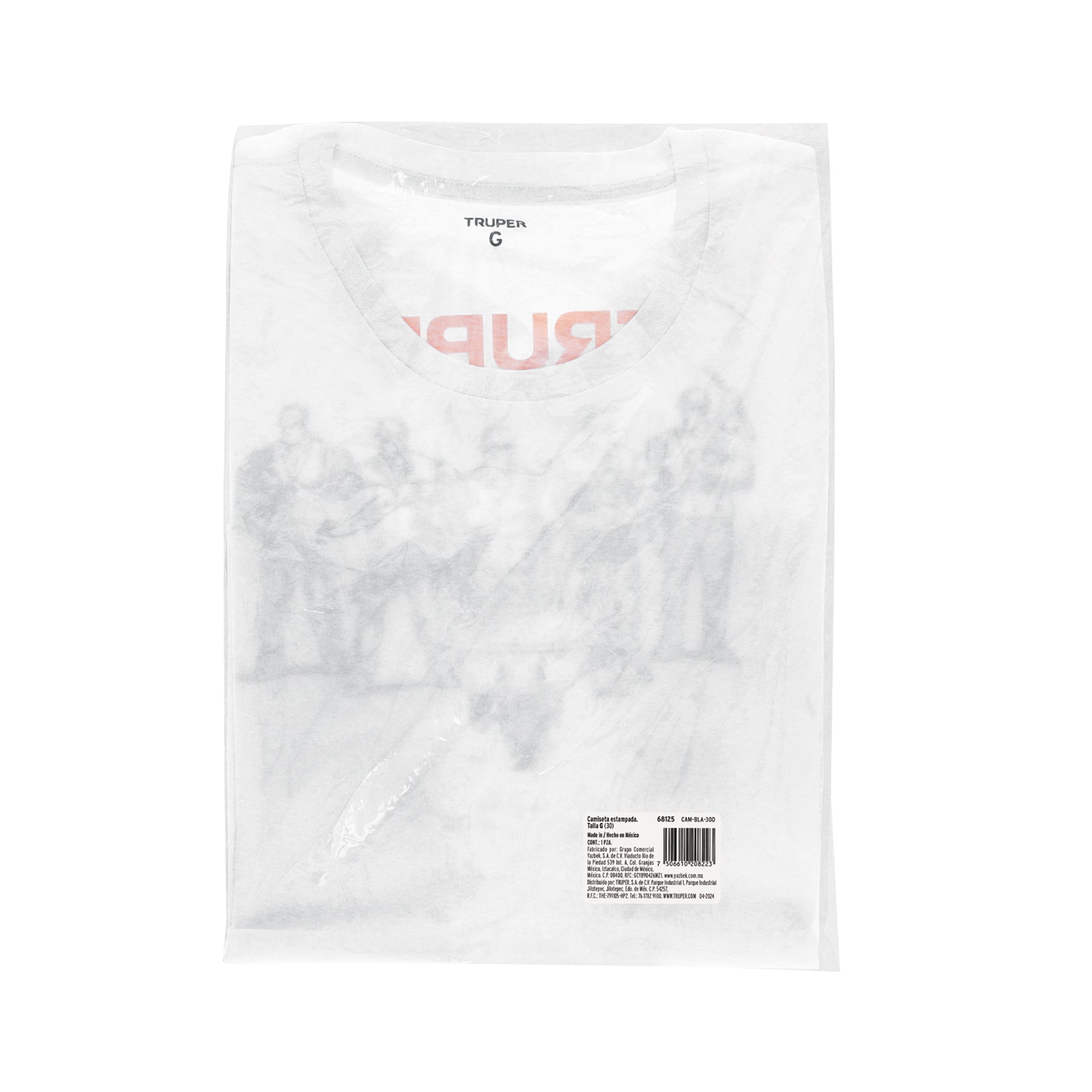 Playera cuello redondo para mujer, blanca, G, TRUPER
