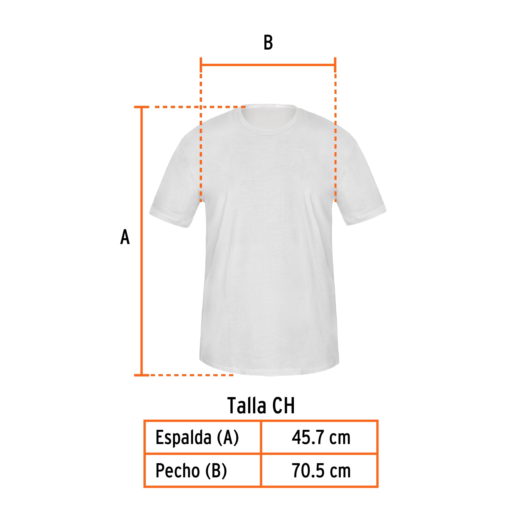 Playera cuello redondo para hombre, blanca, CH, TRUPER
