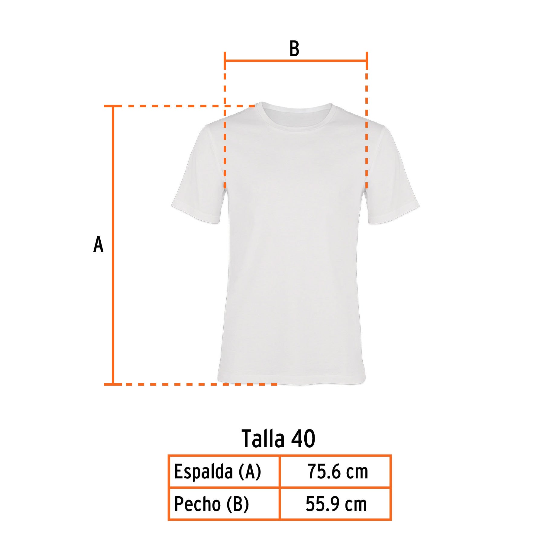 Playera cuello redondo para hombre, blanca, G, TRUPER
