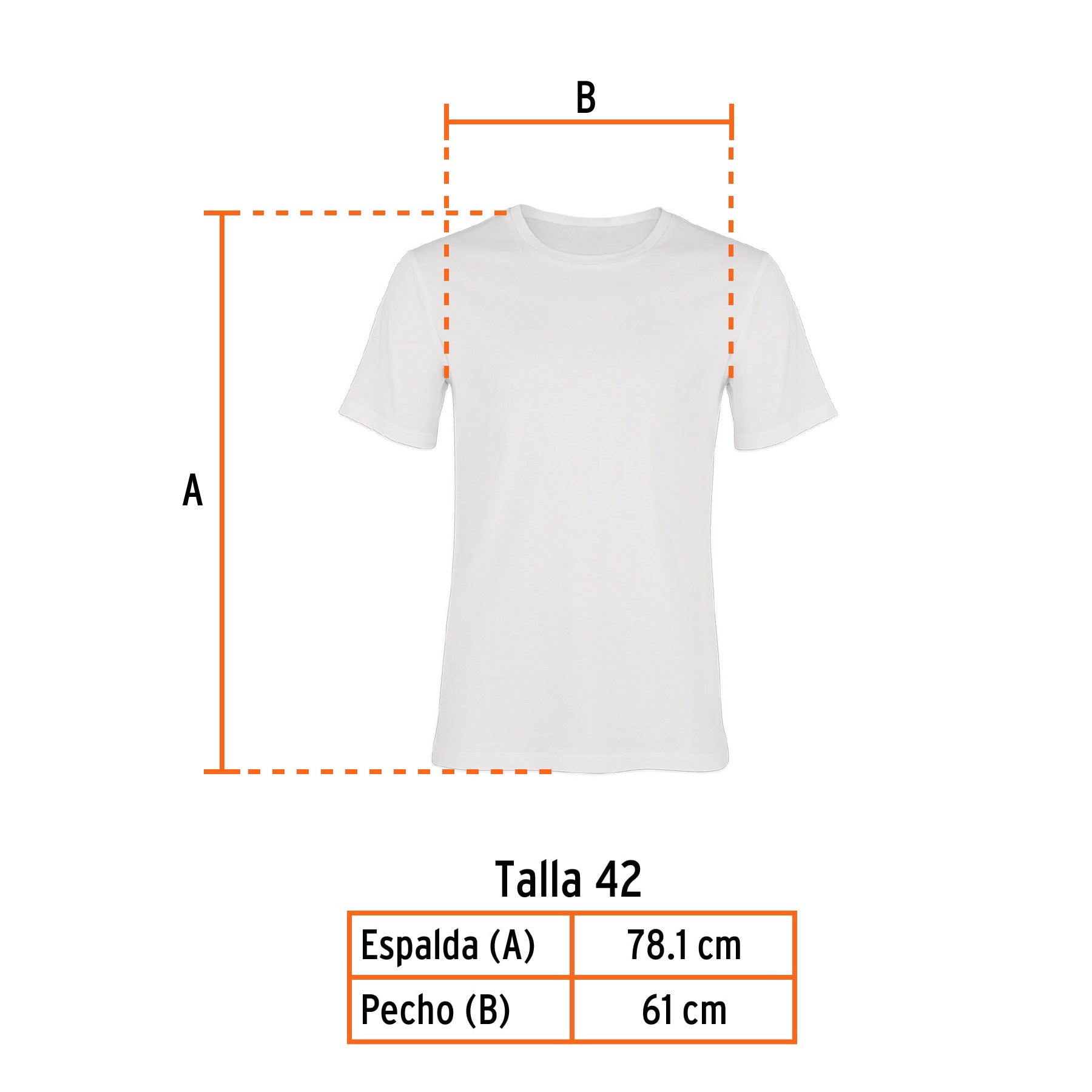 Playera cuello redondo para hombre, blanca, EG, TRUPER