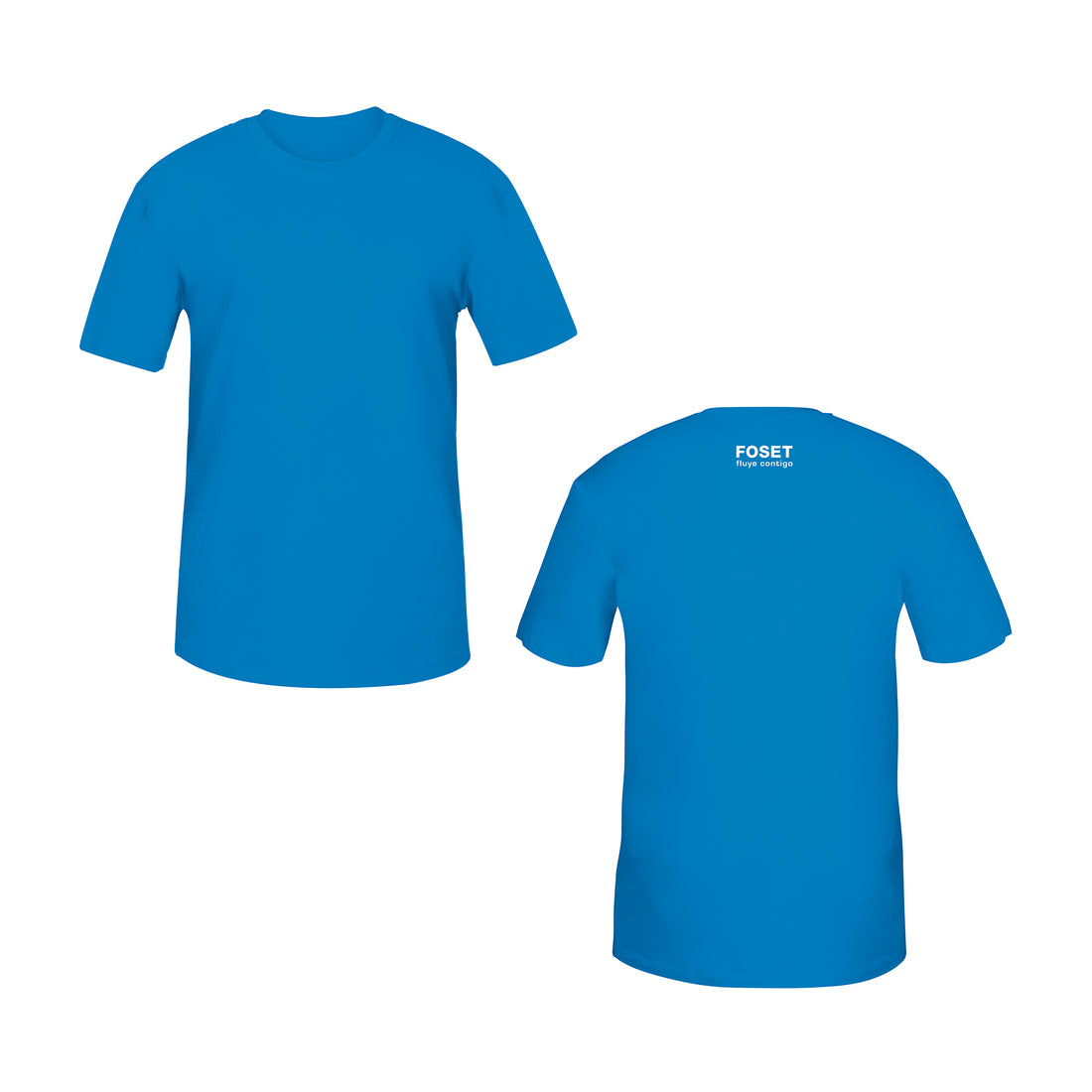Playera cuello redondo para hombre, azul, EG, FOSET