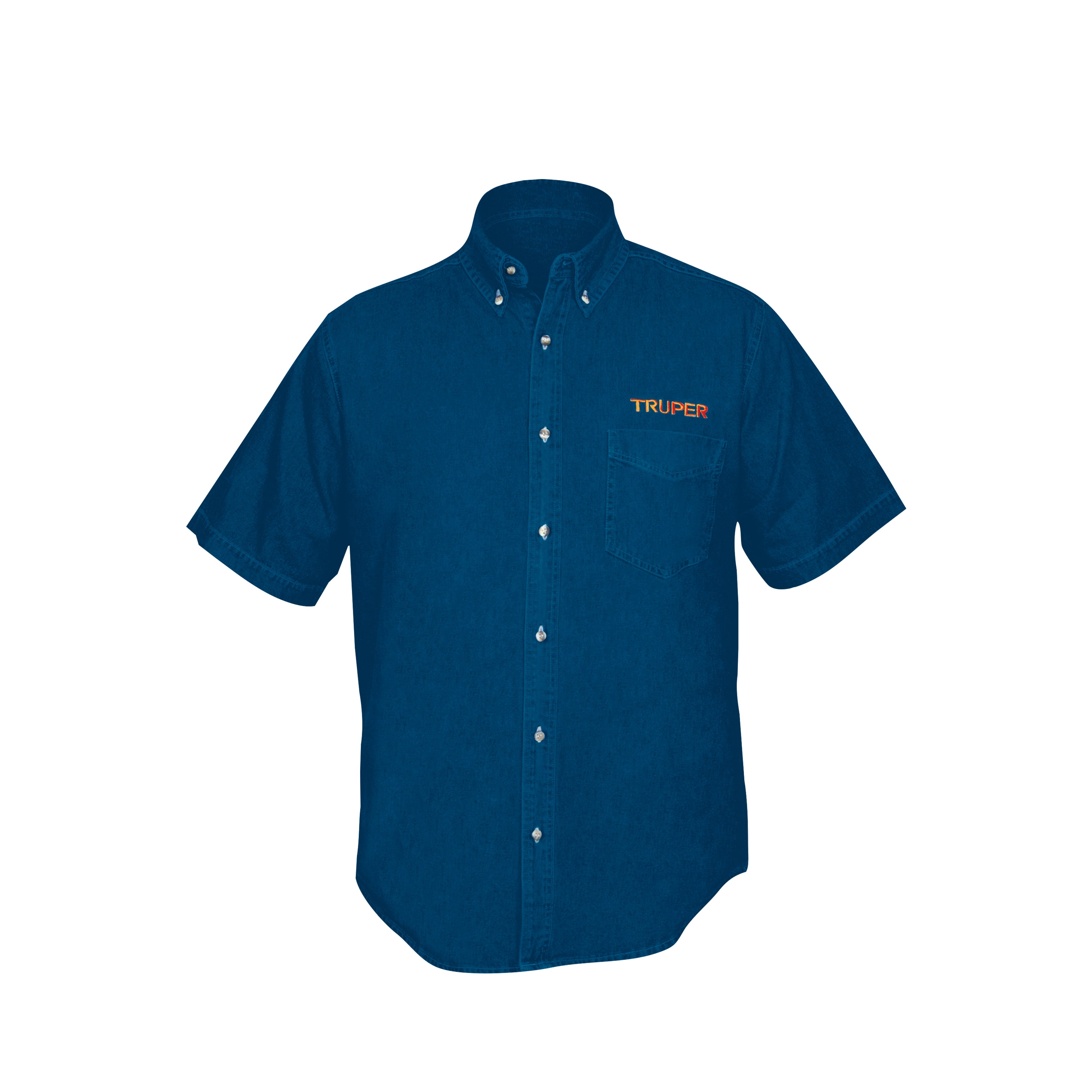 Camisa de mezclilla manga corta para hombre, CH, TRUPER