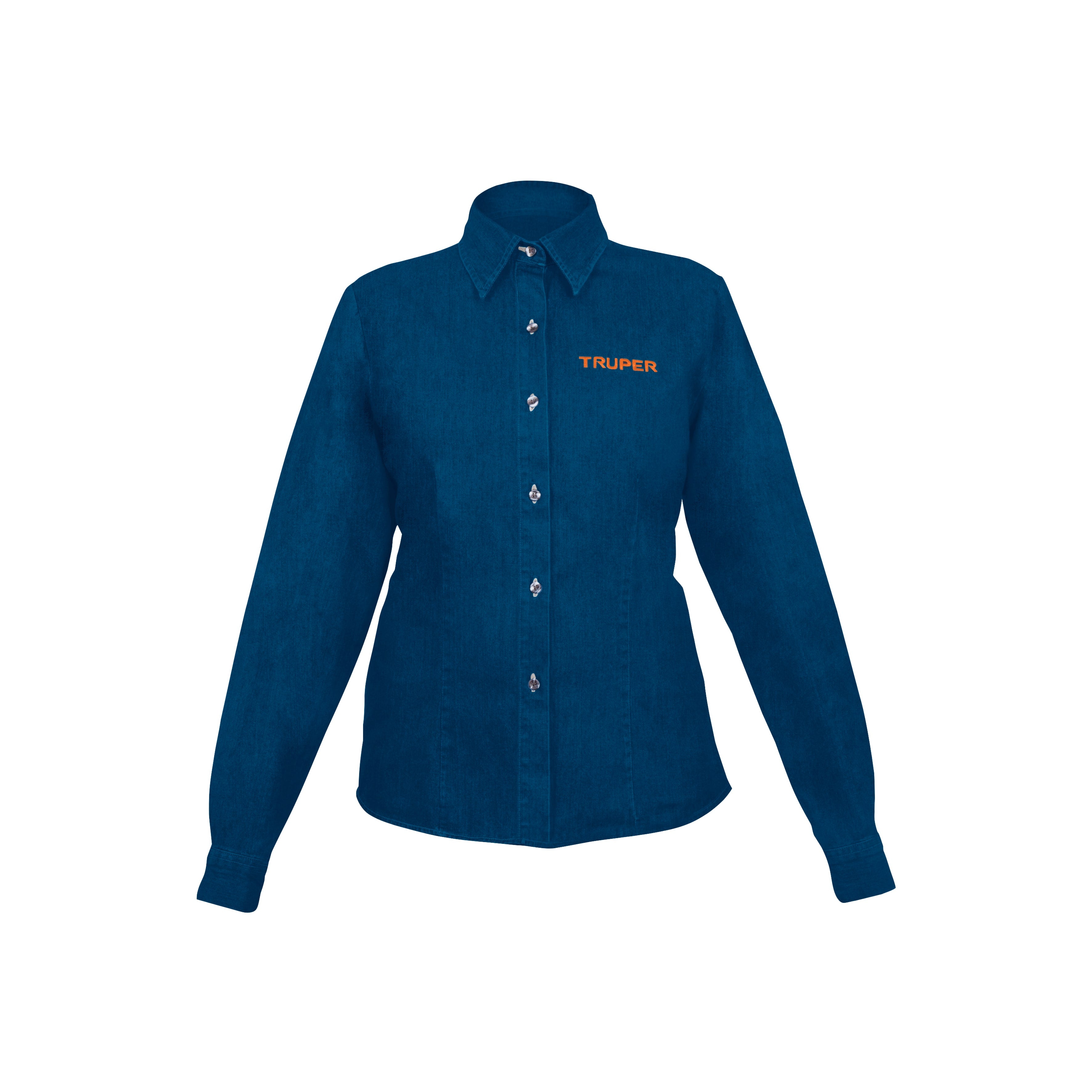 Camisa de mezclilla manga larga para mujer, CH, TRUPER