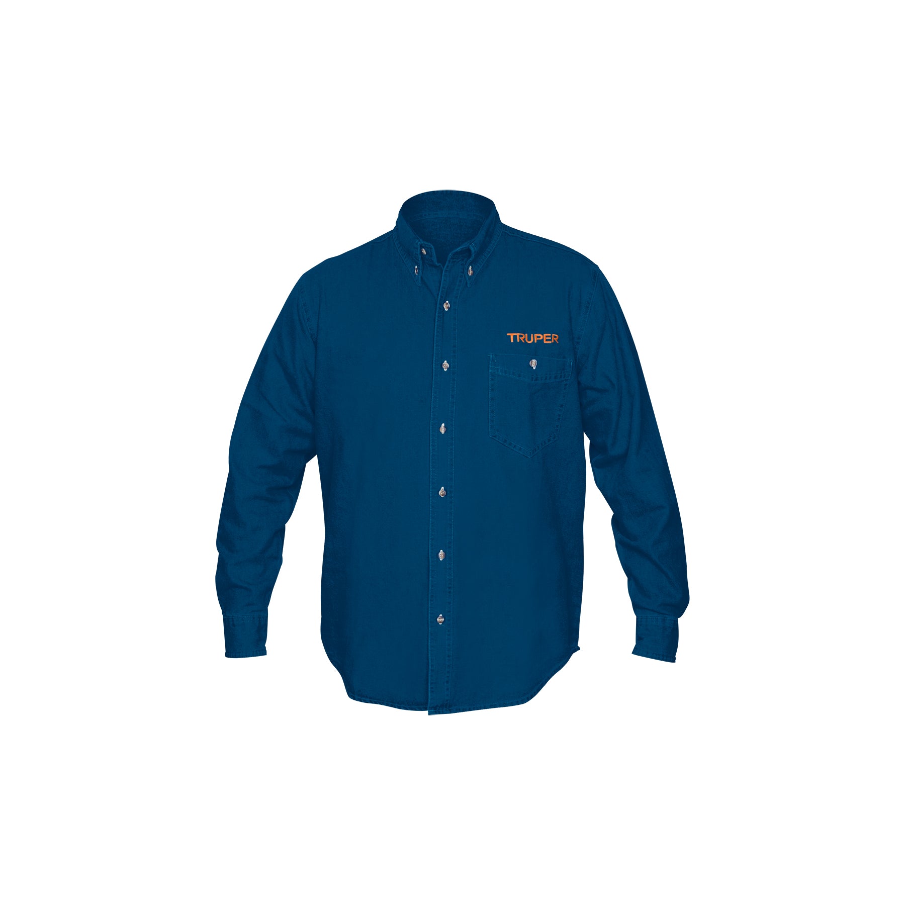 Camisa de mezclilla manga larga para hombre, EG, TRUPER