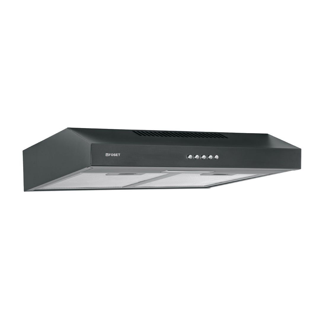 Campana extractora 50 cm, empotrable, negra, FOSET