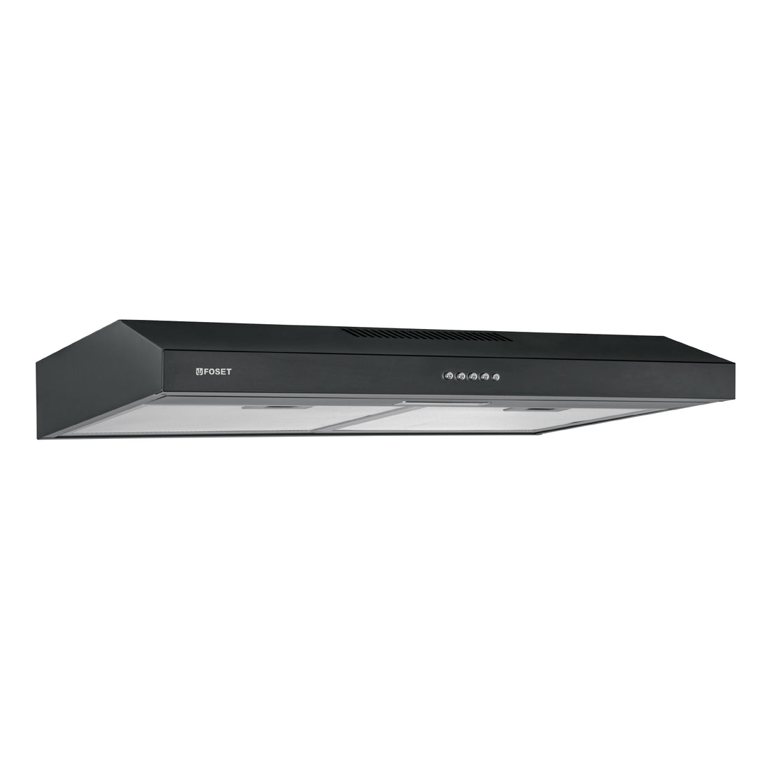 Campana extractora 75 cm, empotrable, negra, FOSET
