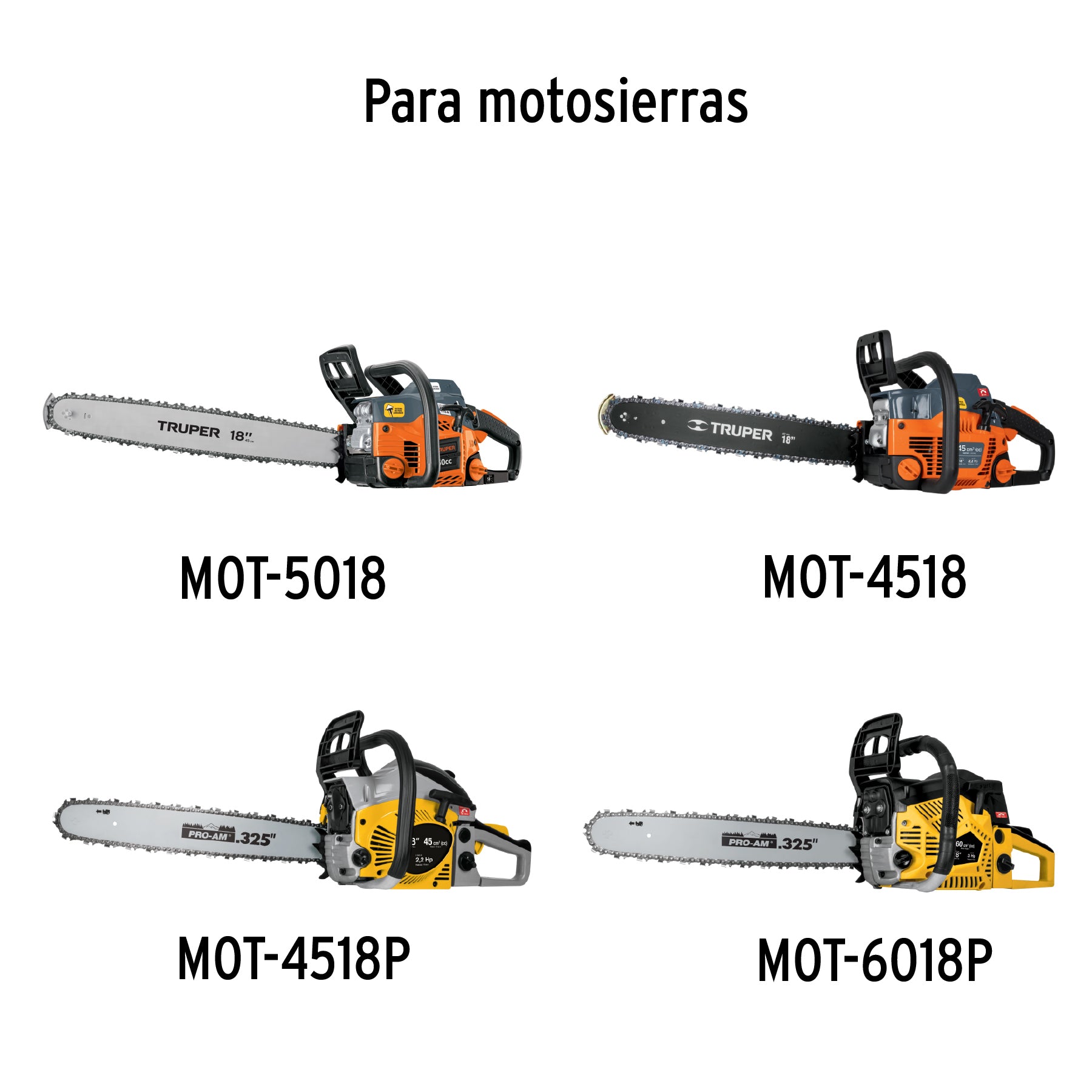 Cadena repuesto 18" para motosierra 45/50/60cc, TRUPER