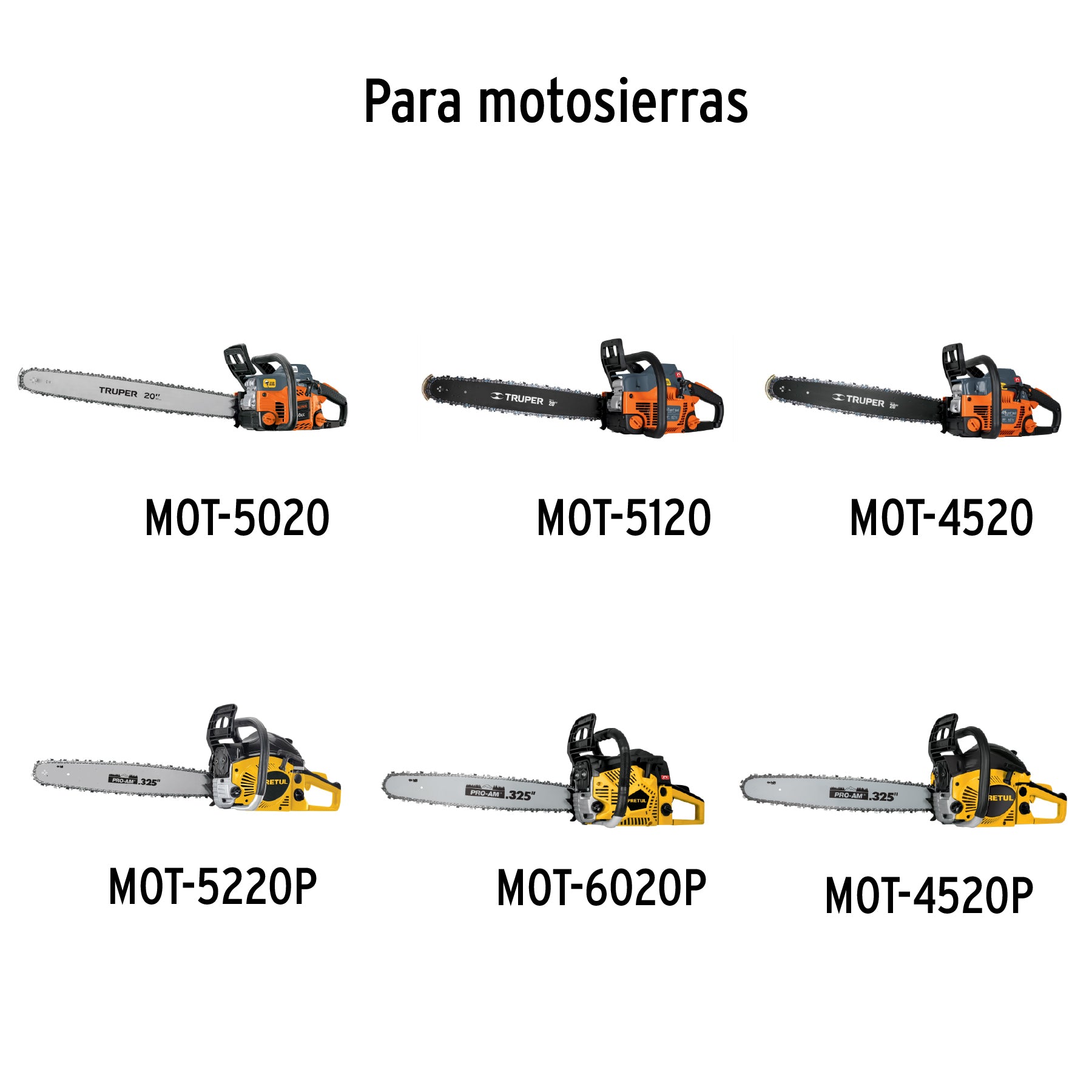 Cadena repuesto 20" para motosierra a gasolina 50cc, TRUPER