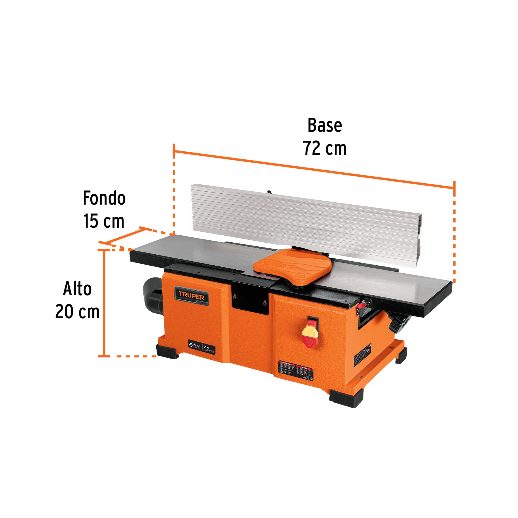 Canteadora de banco 6", 2 HP (1500 W), TRUPER