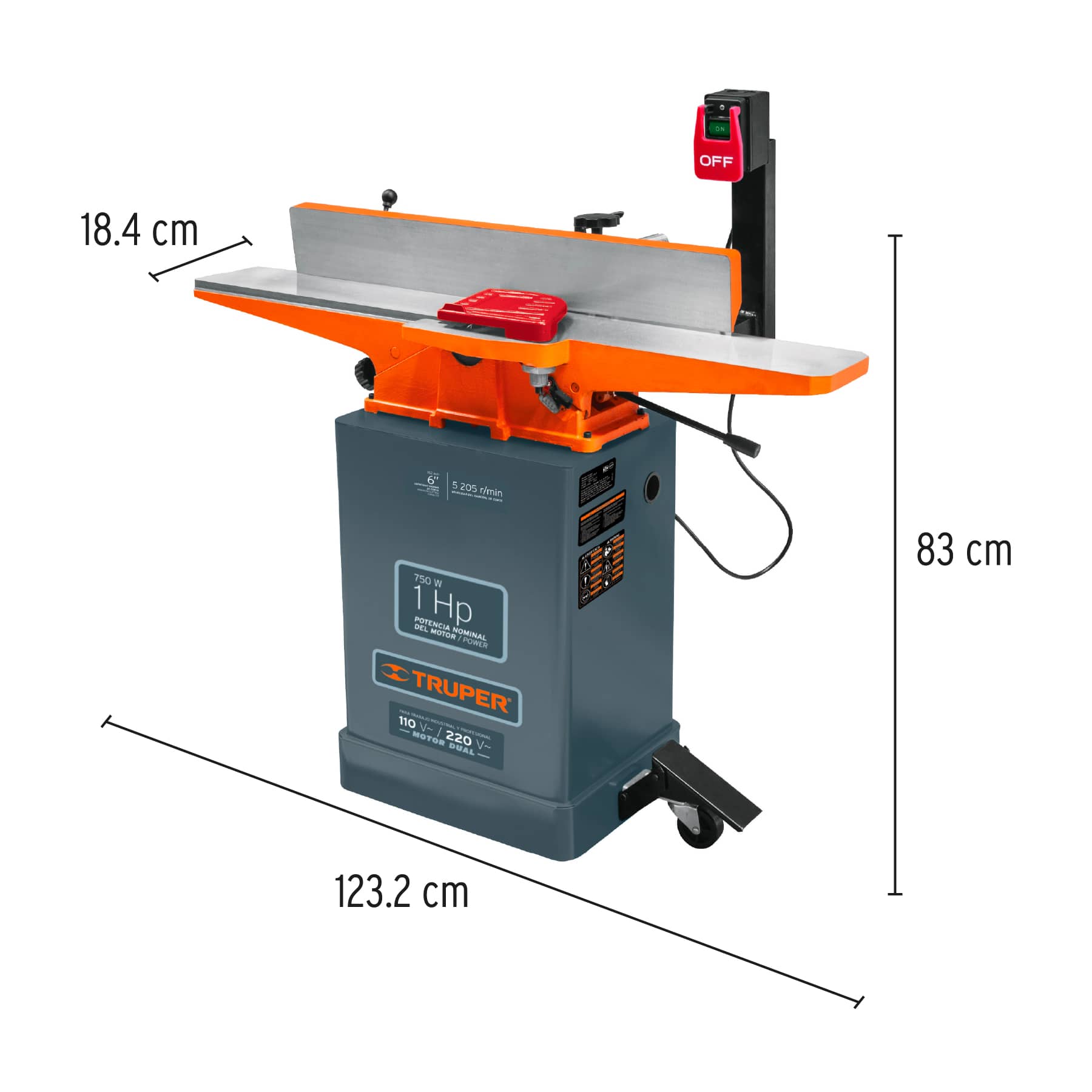 Canteadora de 6", 1 HP