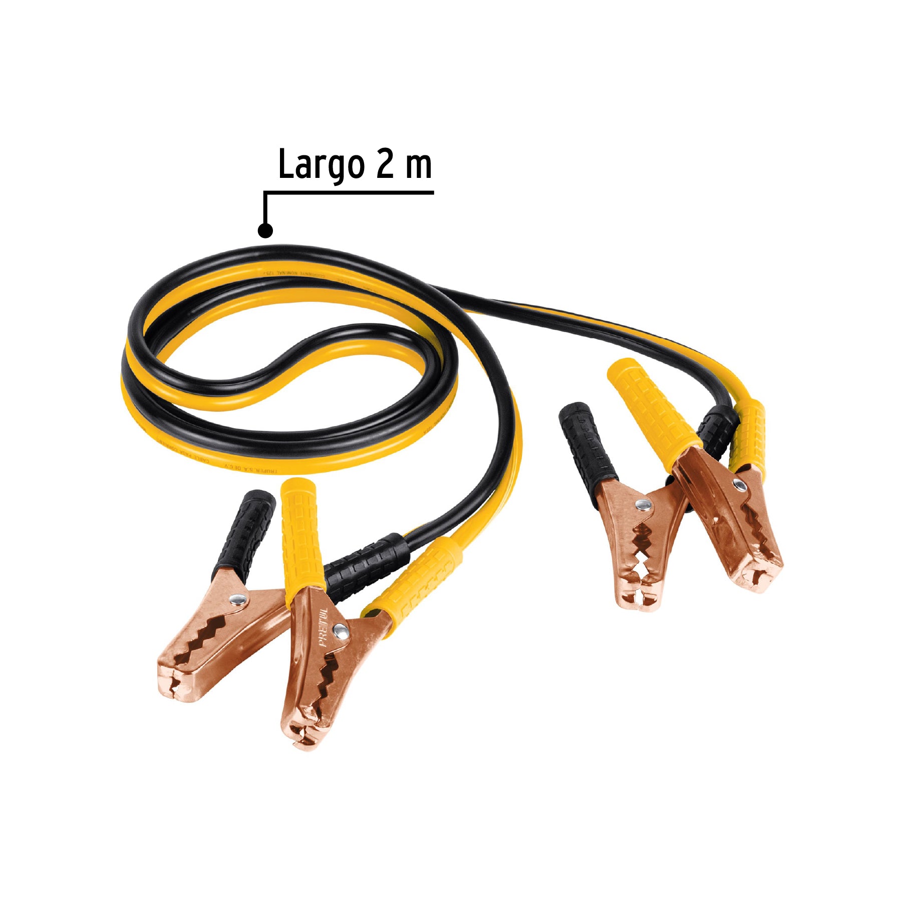 Cables pasa corriente 2 m, 125 A, 10 AWG, PRETUL