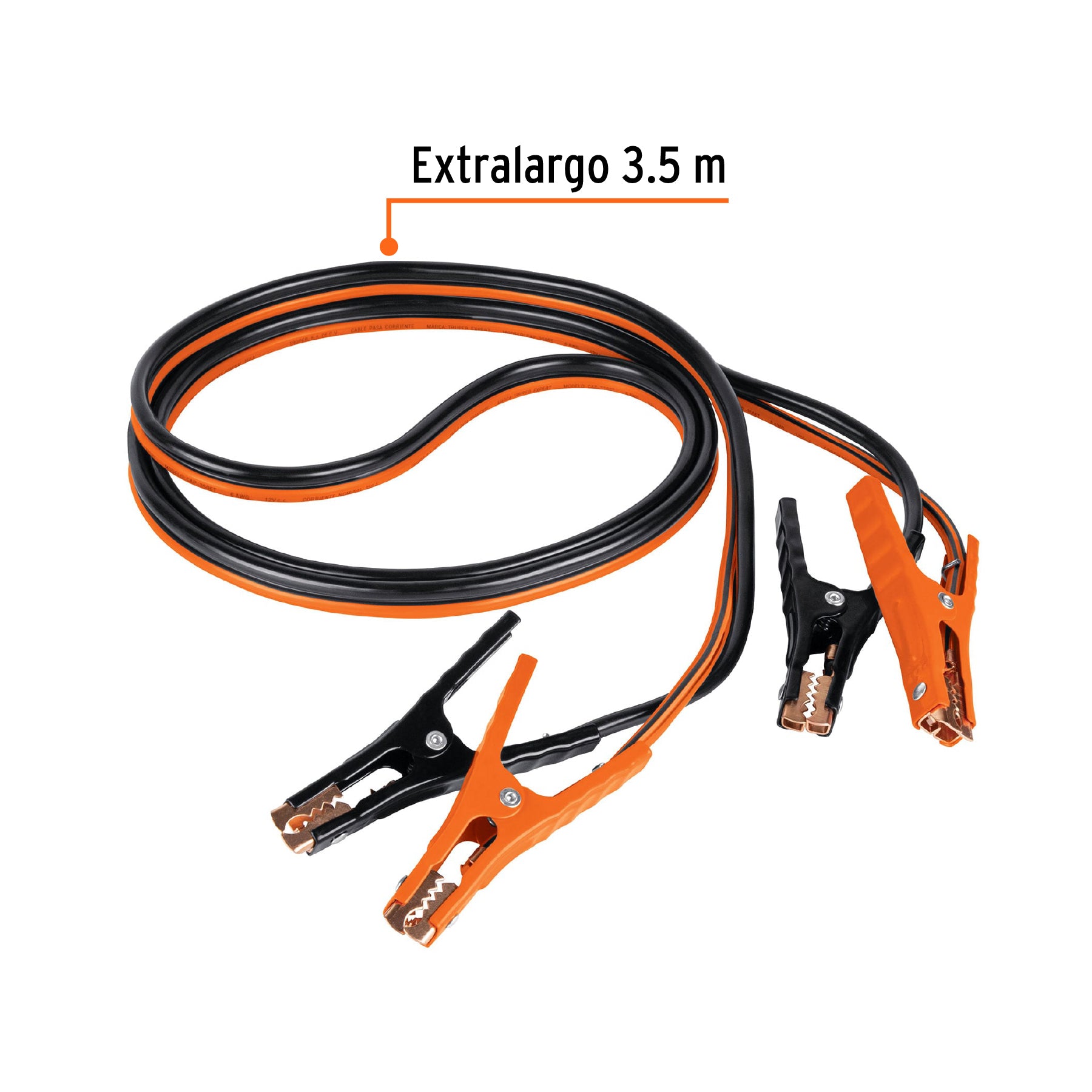 Cables pasa corriente 3.5 m, 350 A, 6 AWG, con funda, EXPERT
