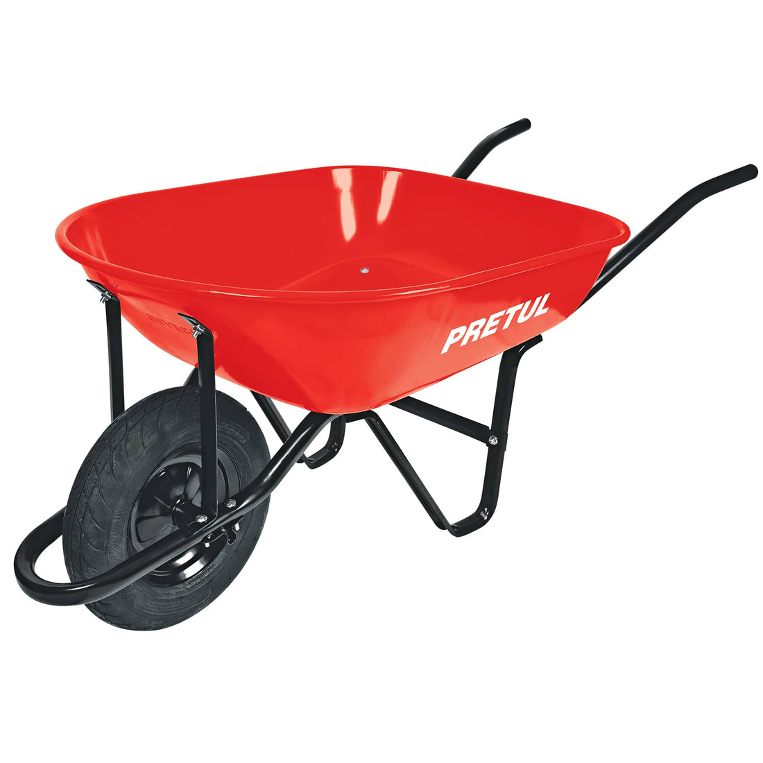 Carretilla 5.5ft3, llanta neumática reforzada 16"x4", PRETUL