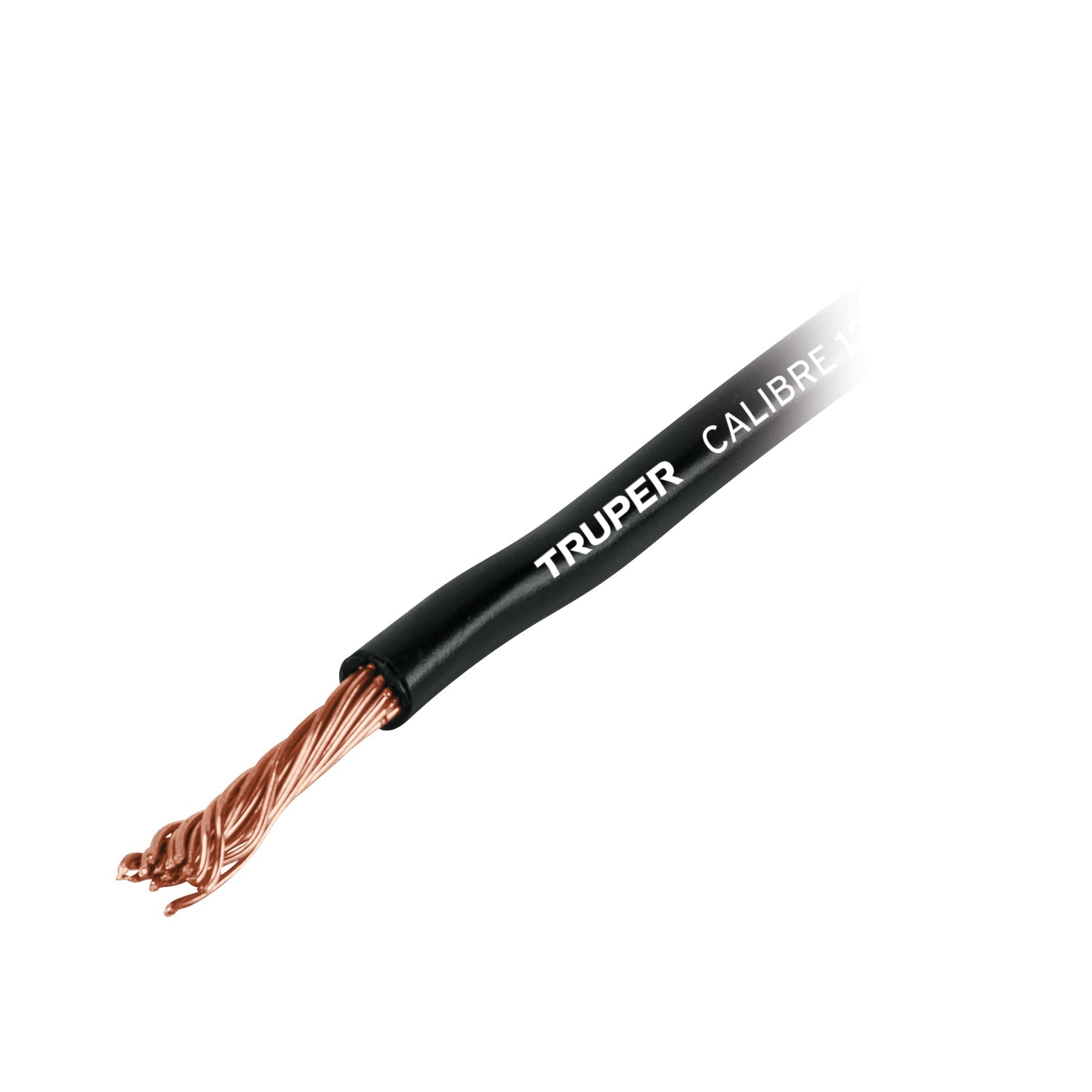 Carrete con 2.5 m de cable primario negro calibre 10, TRUPER