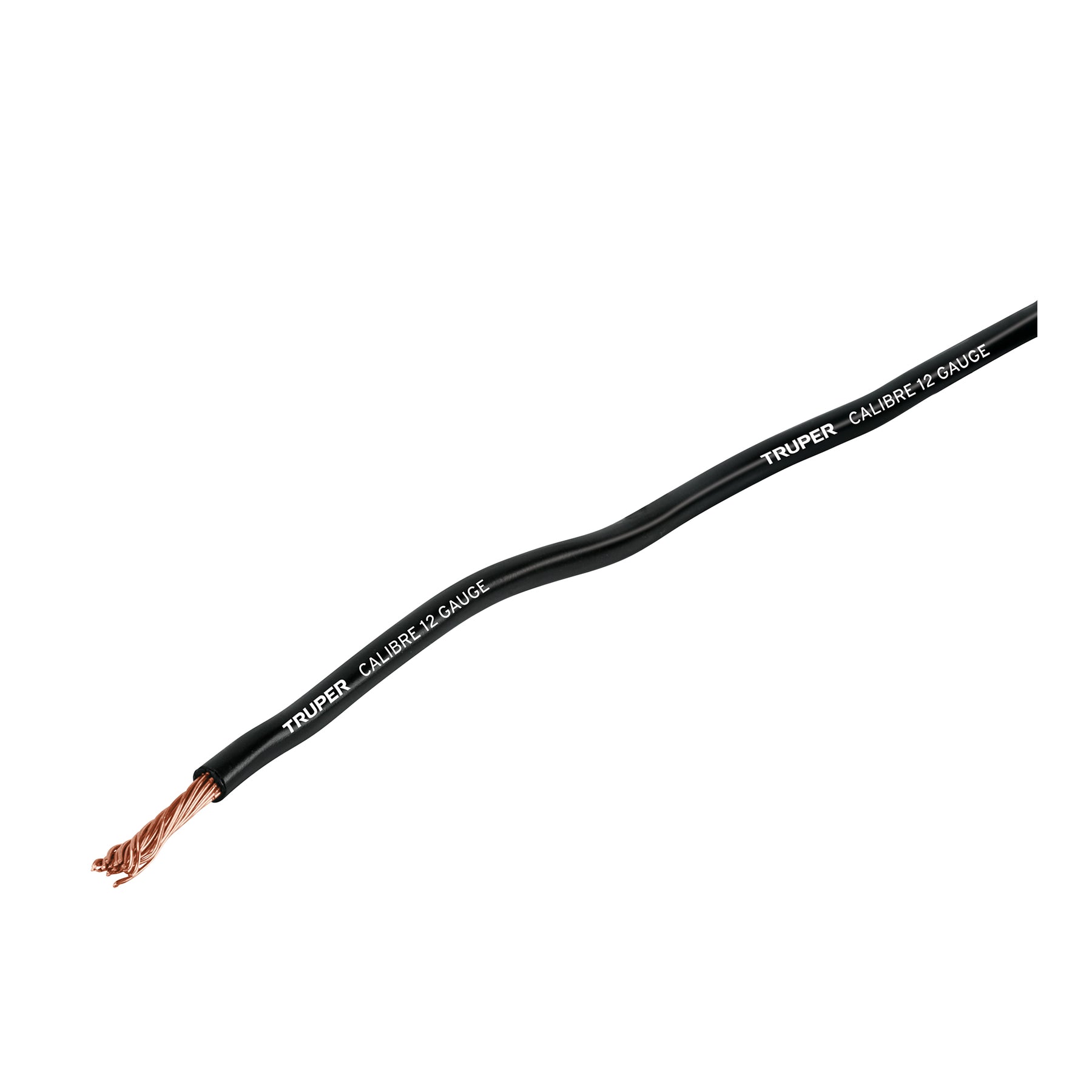 Carrete con 3.5 m de cable primario negro calibre 12, TRUPER