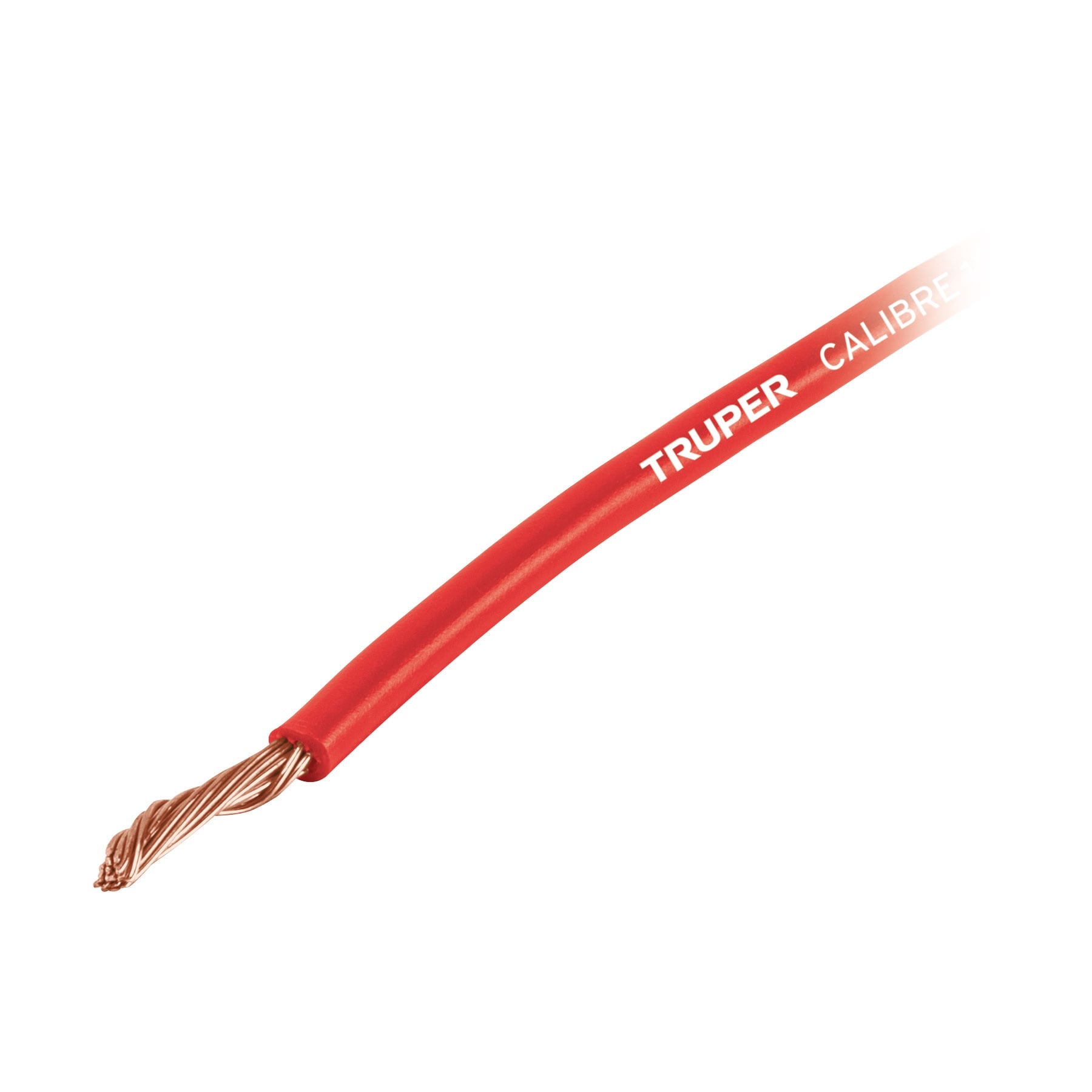 Carrete con 3.5 m de cable primario rojo calibre 12, TRUPER