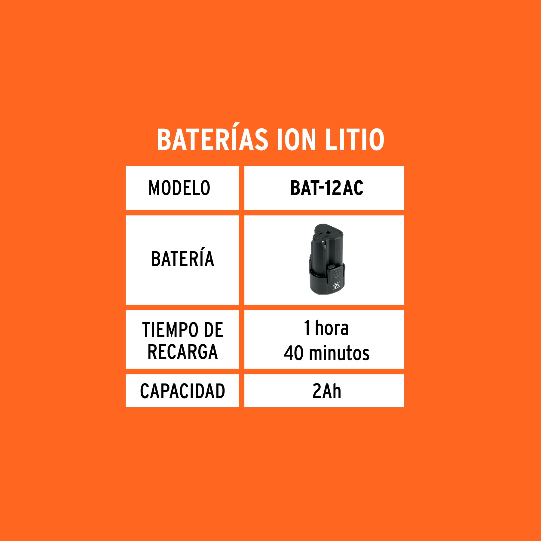 Cargador de baterías 12V, para ROTI-12AC y TALI-12AC
