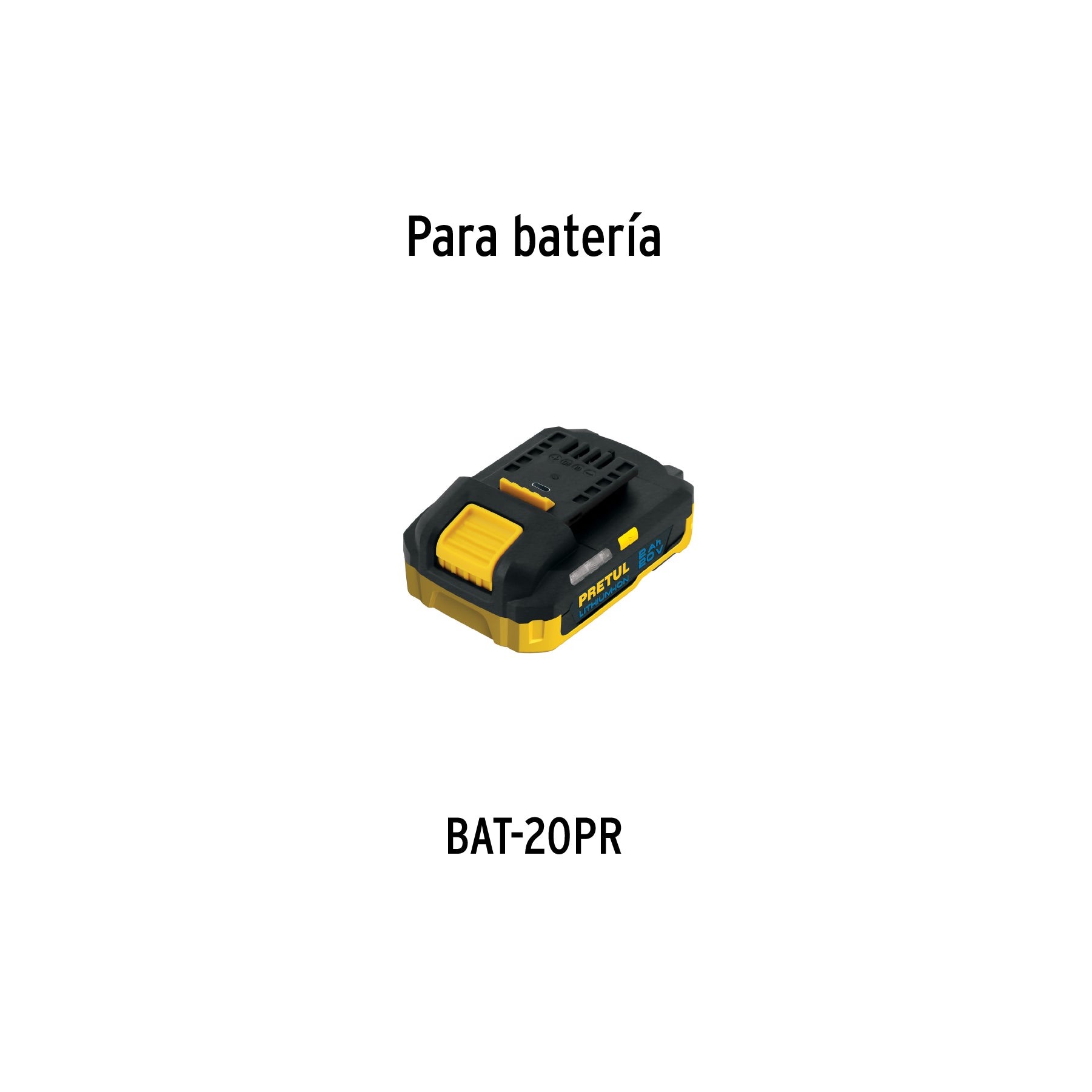 Cargador baterías de ion litio 20V, para ROTI-20P, PRETUL