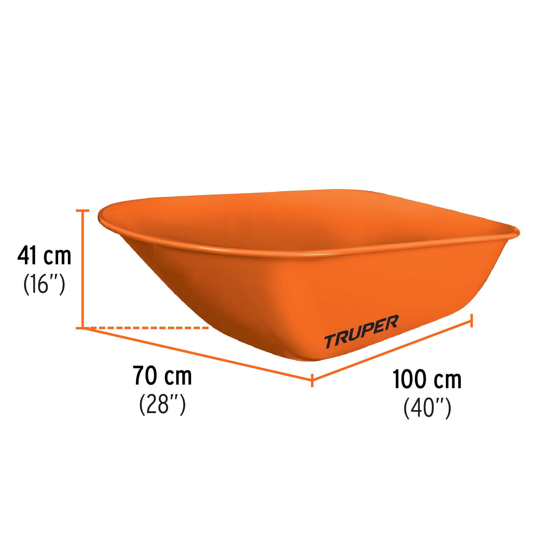 Carretilla 8 ft3 Neumática, bastidor tubular, TRUPER