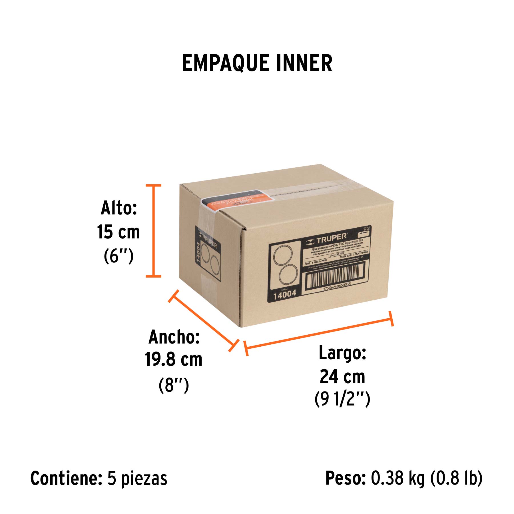 Bolsa con 2 filtros de repuesto R95, TRUPER - Empaque
