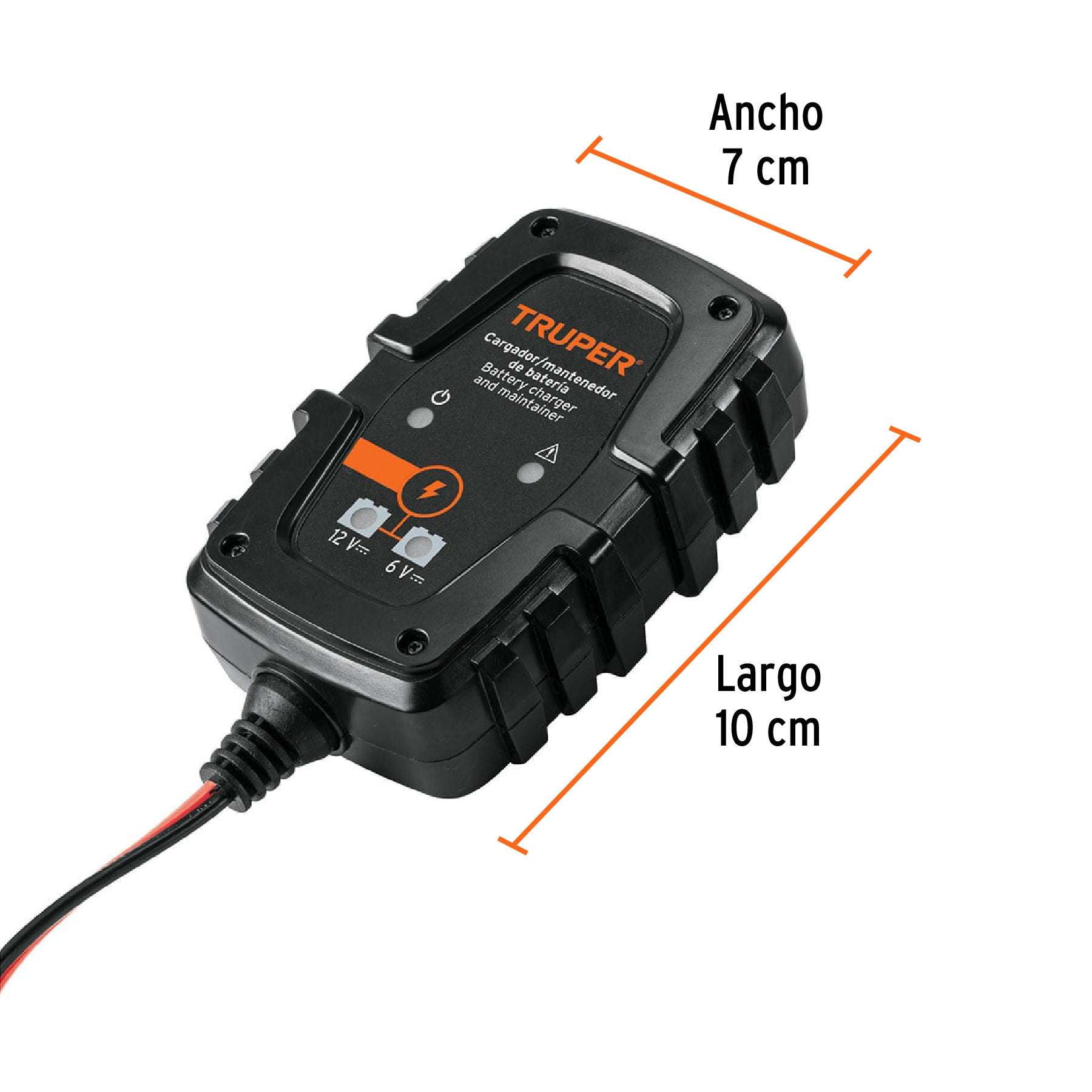 Cargador / mantenedor de 1 A para baterías de 6/12V, TRUPER