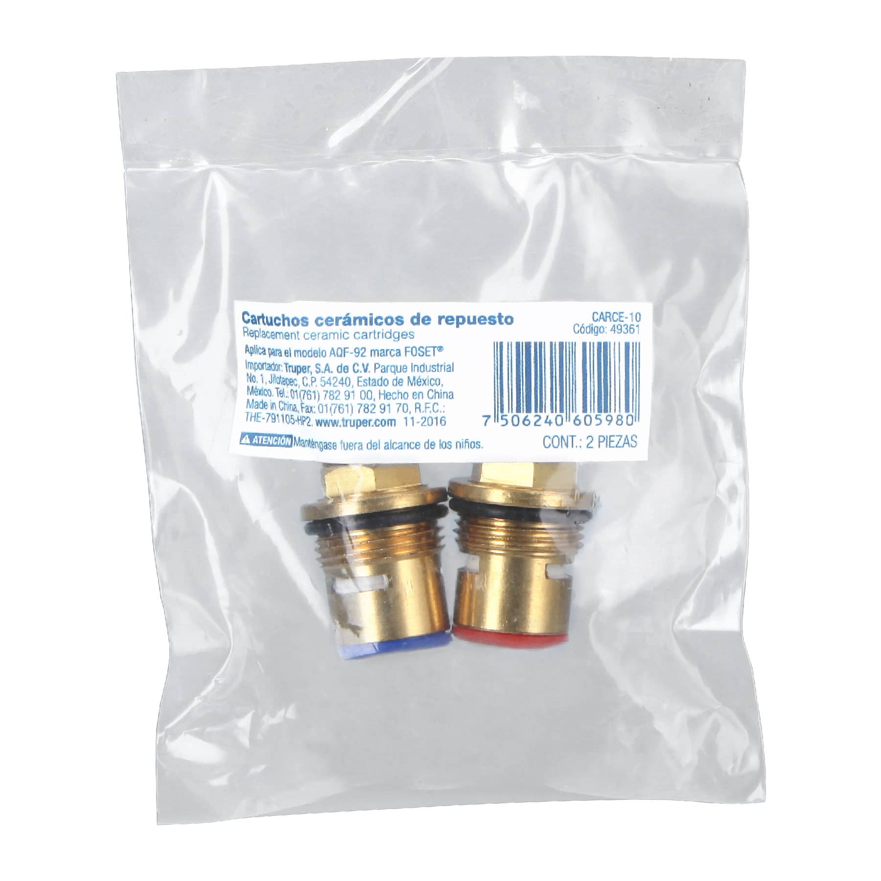Bolsa con 2 cartuchos cerámicos para AQF-92, FOSET