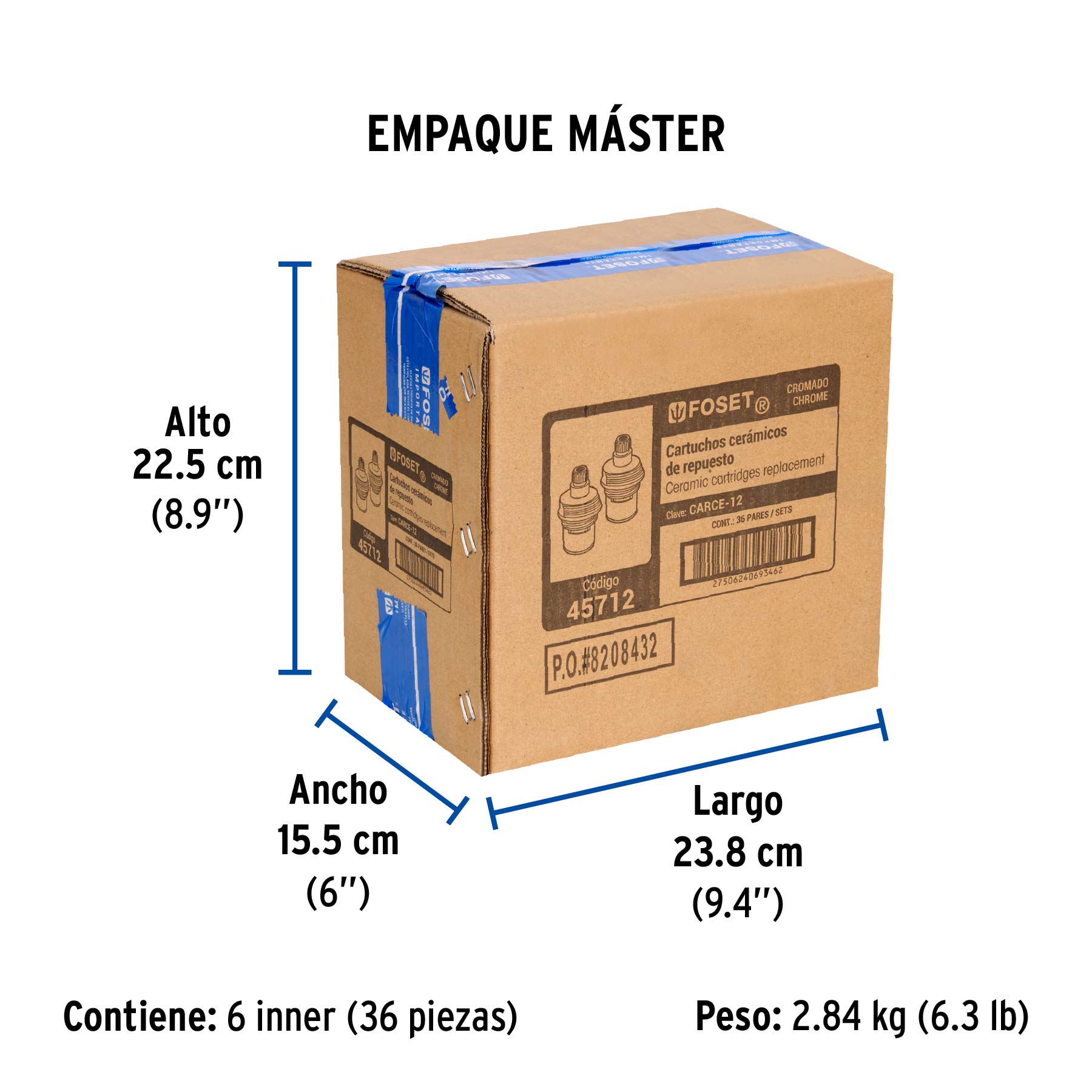 Bolsa con 2 cartuchos cerámicos para M-048E, 50E, 60E y 70E - Empaque
