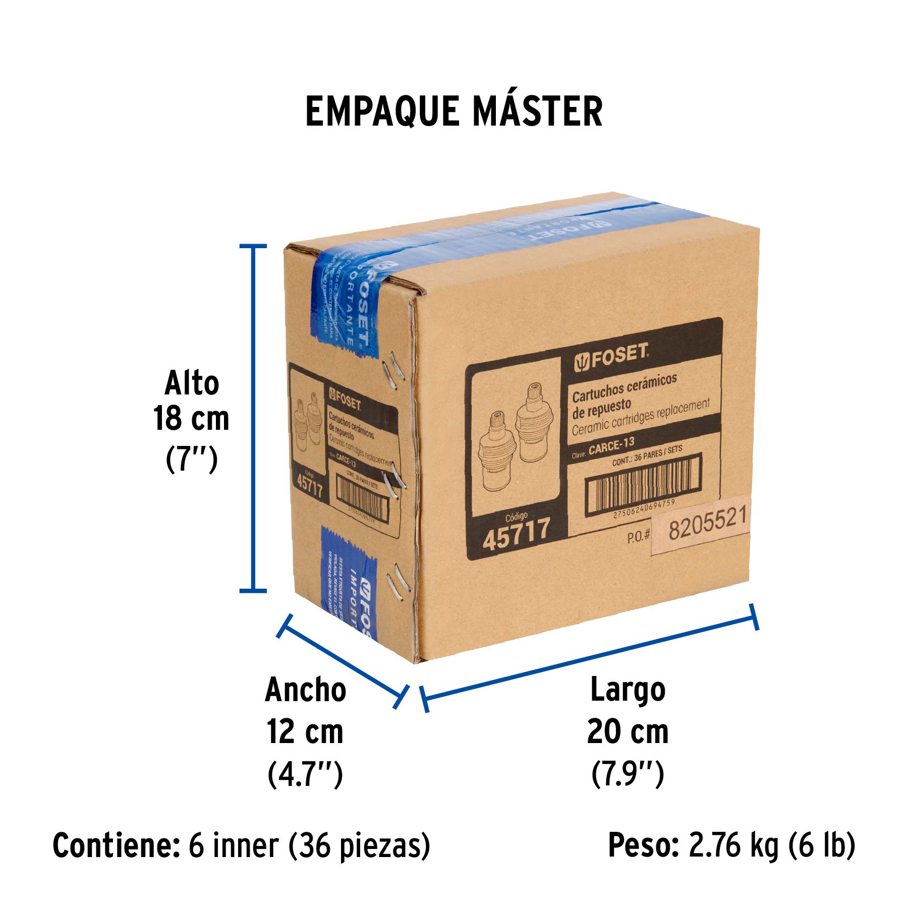 Bolsa con 2 cartuchos cerámicos p/F-317E, 318E, 319E y 320E - Empaque