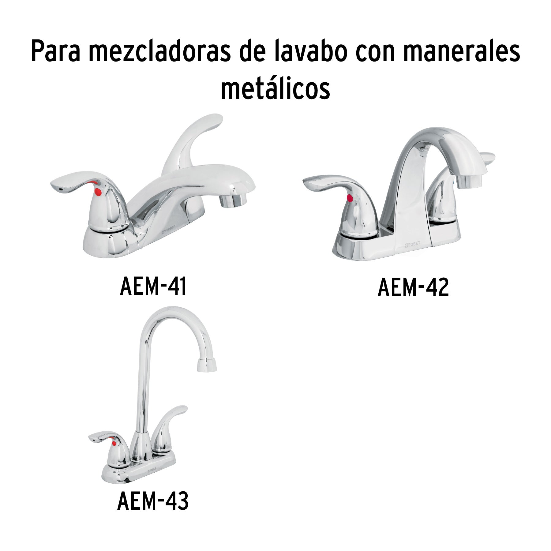 Juego de 2 cartuchos cerámicos POM, FOSET