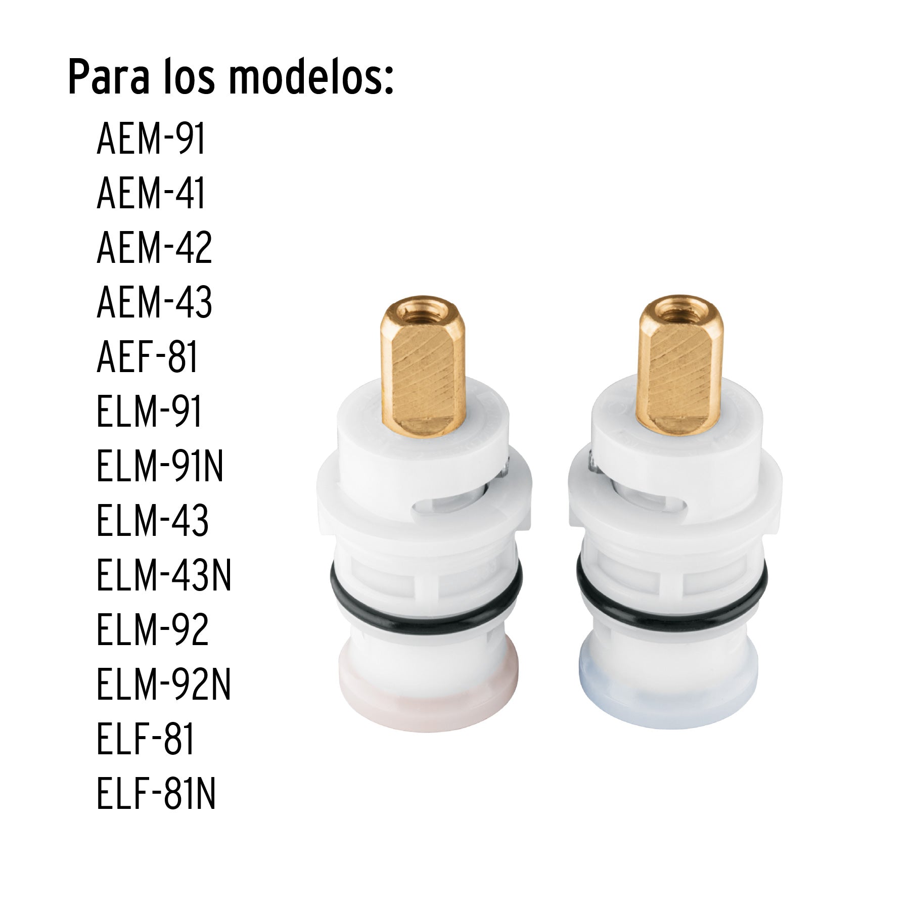 Juego de 2 cartuchos cerámicos POM, FOSET