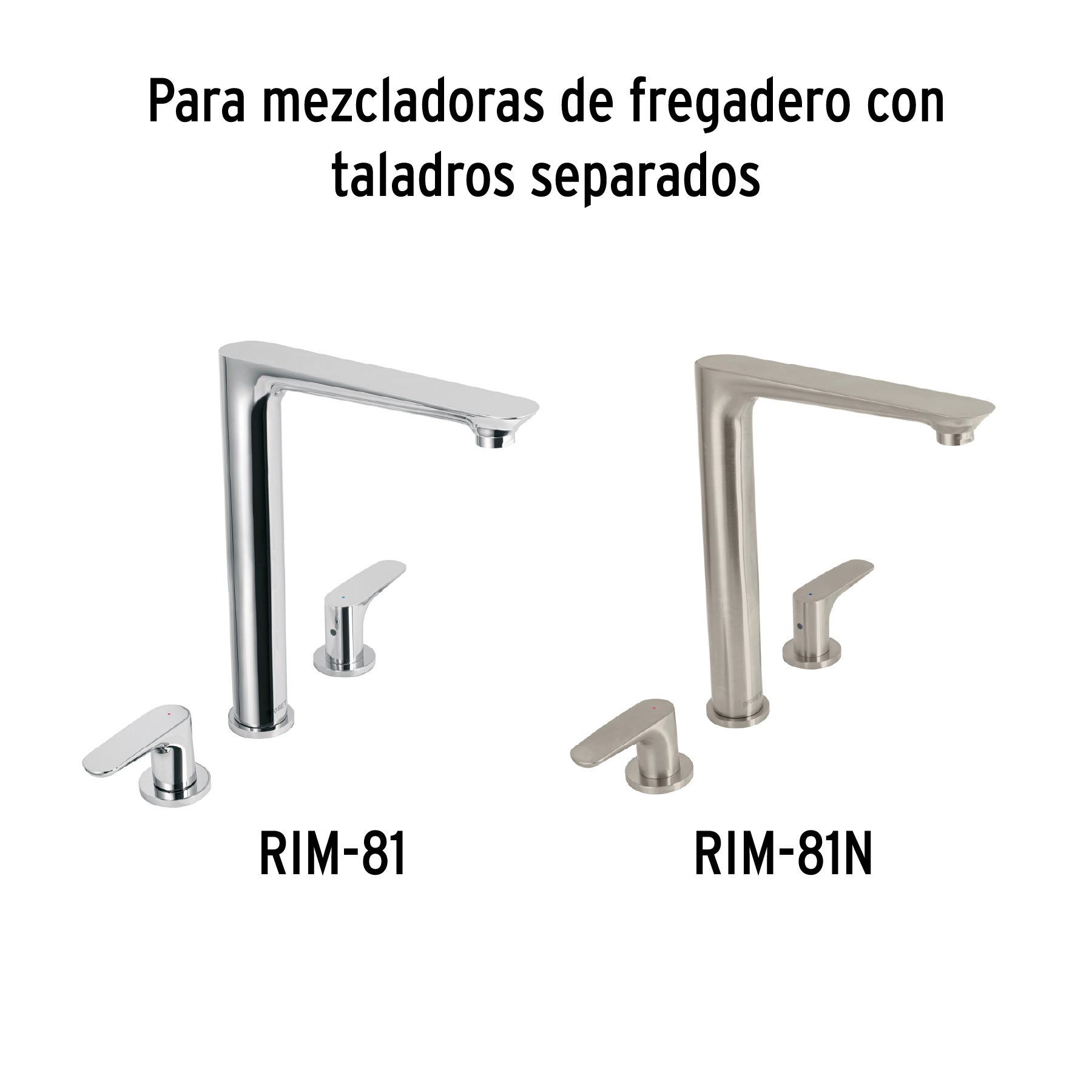 Juego de 2 cartuchos cerámicos de latón, FOSET RIVIERA