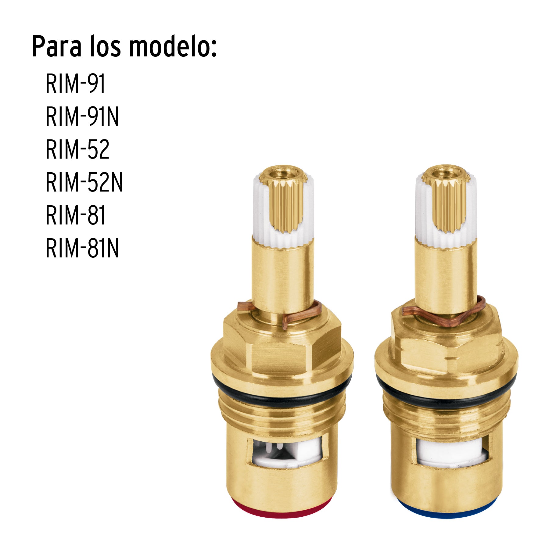 Juego de 2 cartuchos cerámicos de latón, FOSET RIVIERA