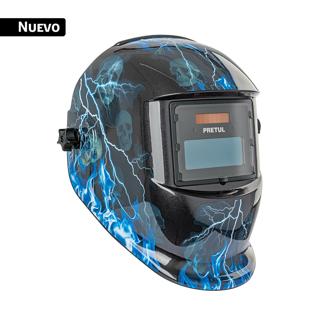 Careta electrónica para soldar sombra 9-13, rayos, PRETUL