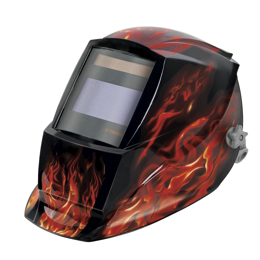 Careta electrónica para soldar sombra 9-13, flamas, TRUPER