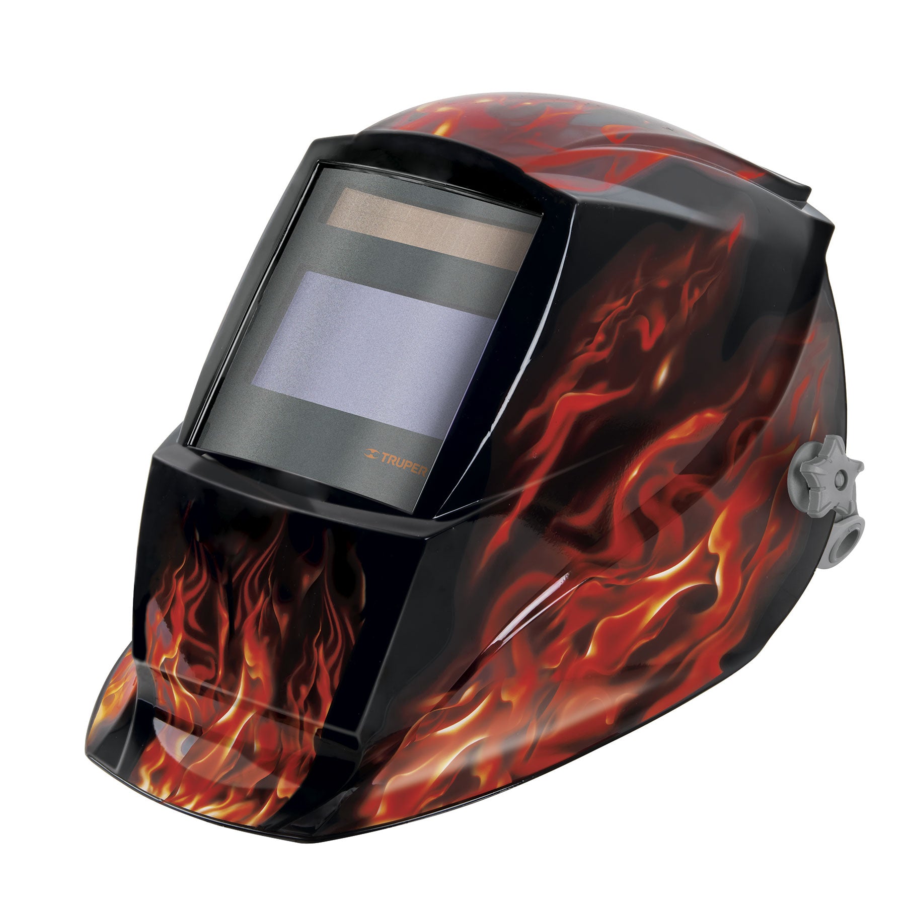 Careta electrónica para soldar sombra 9-13, flamas, TRUPER