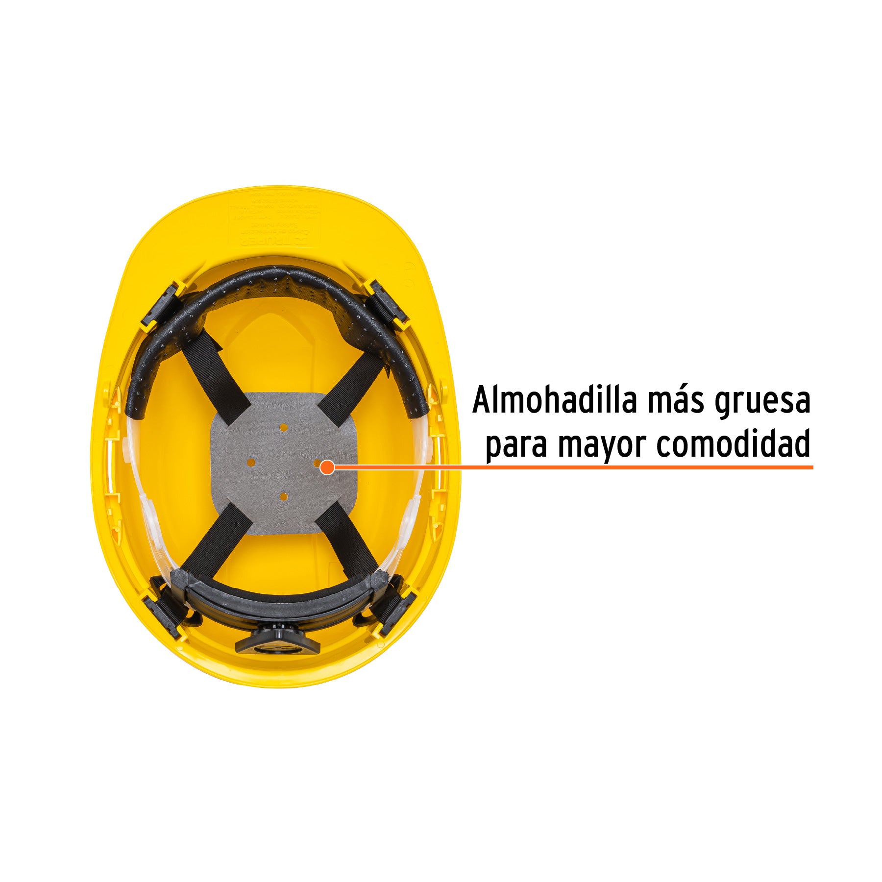 Casco de seguridad, ajuste de matraca, amarillo, TRUPER