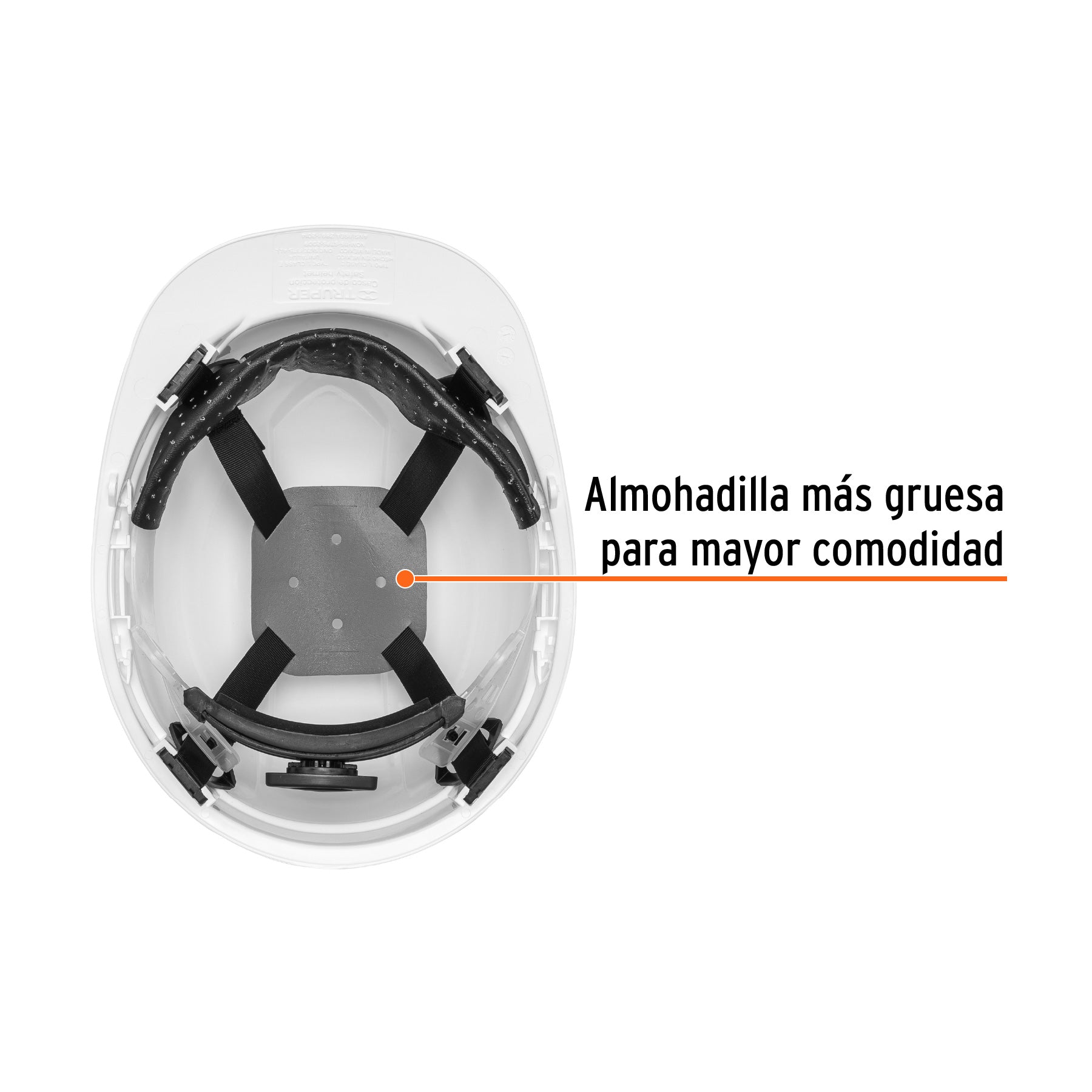 Casco de seguridad, ajuste de matraca, blanco, TRUPER
